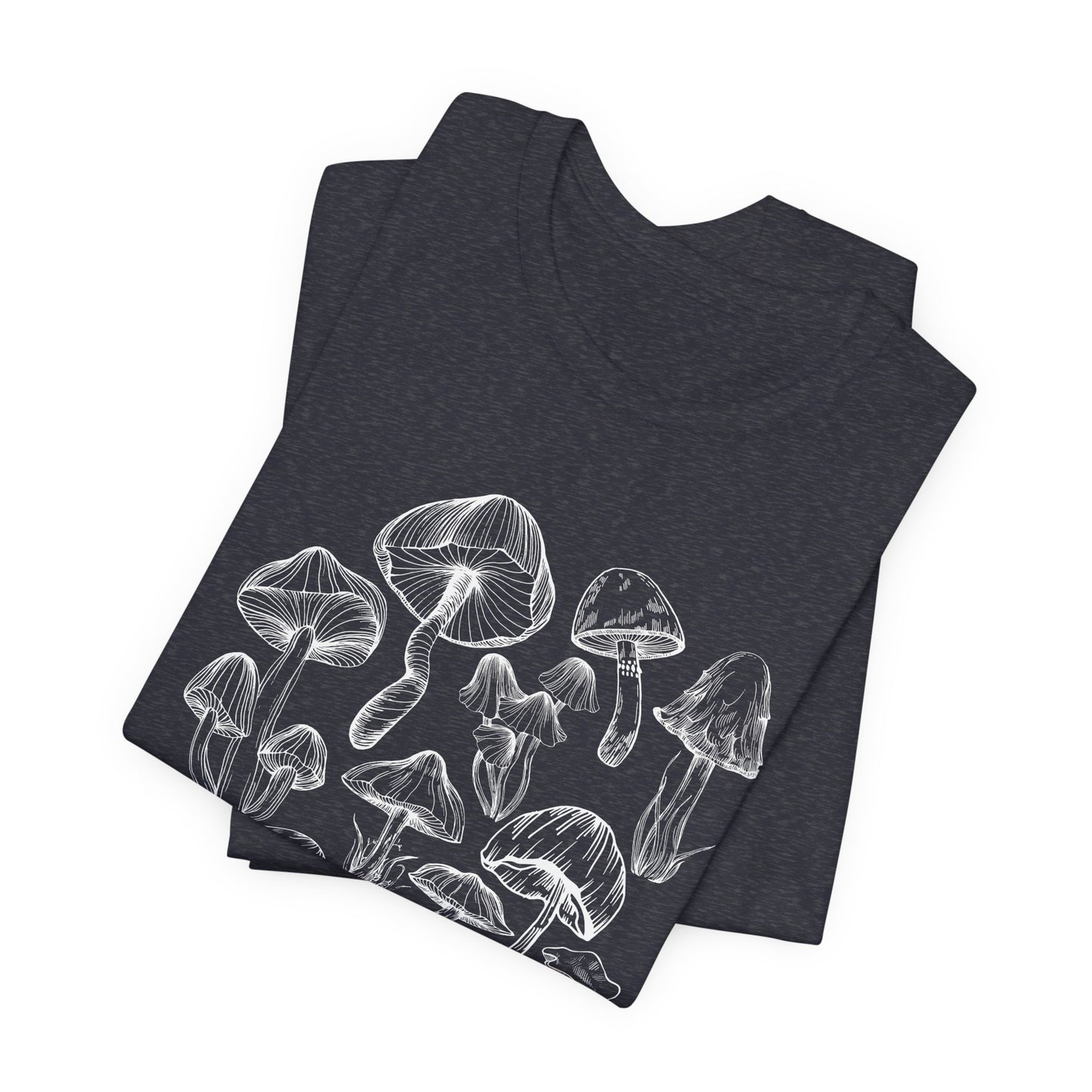 Unisex Mushroom Lover Fungi Print Toadstool T-Shirt