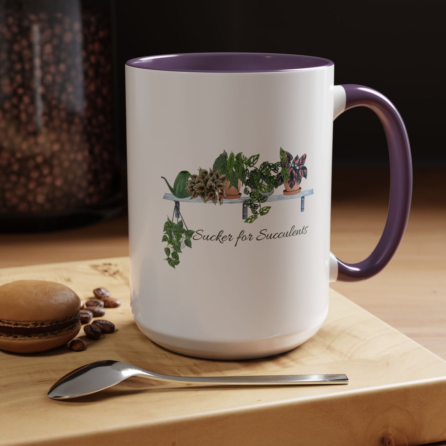 11oz/15oz Garden Themed Coffee Mug Sucker for Succulents