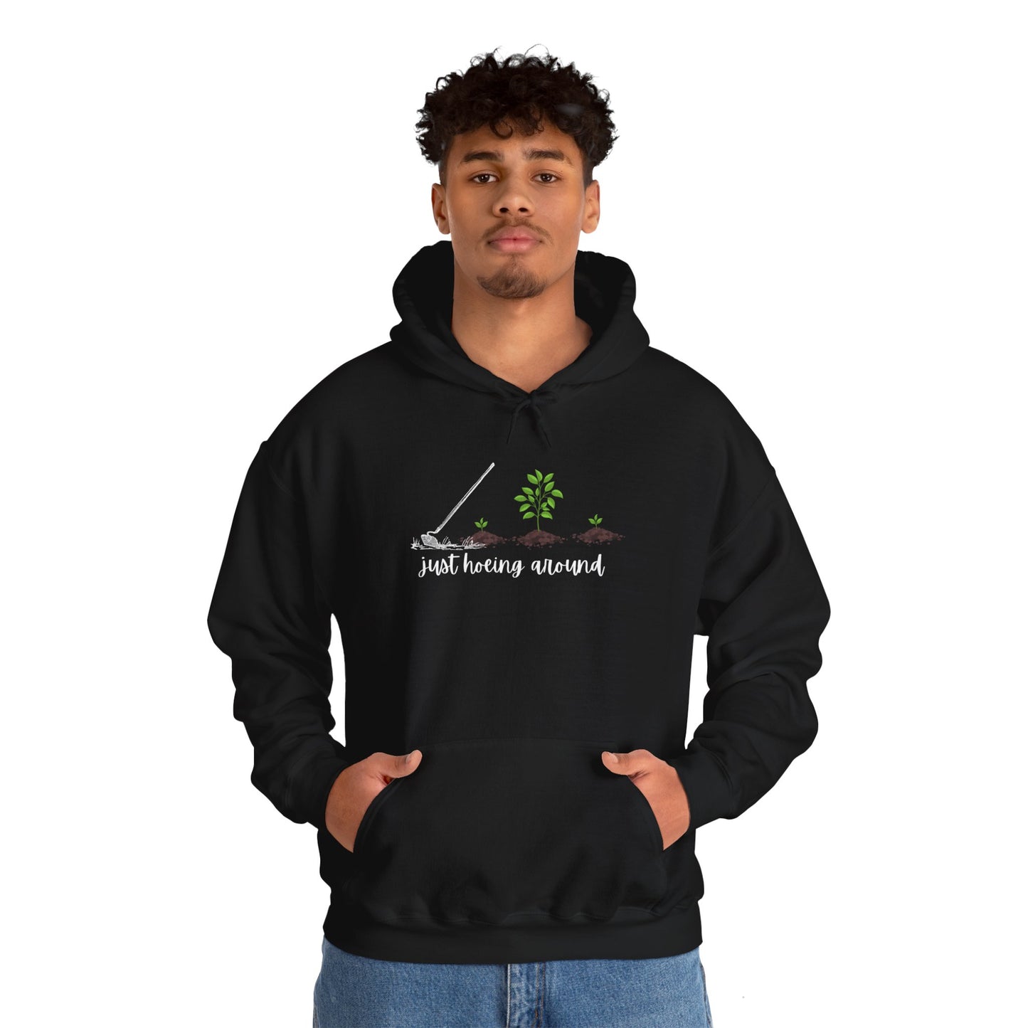 Unisex Heavy Blend™ Just Hoeing Around Gardening Hooded Sweatshirt