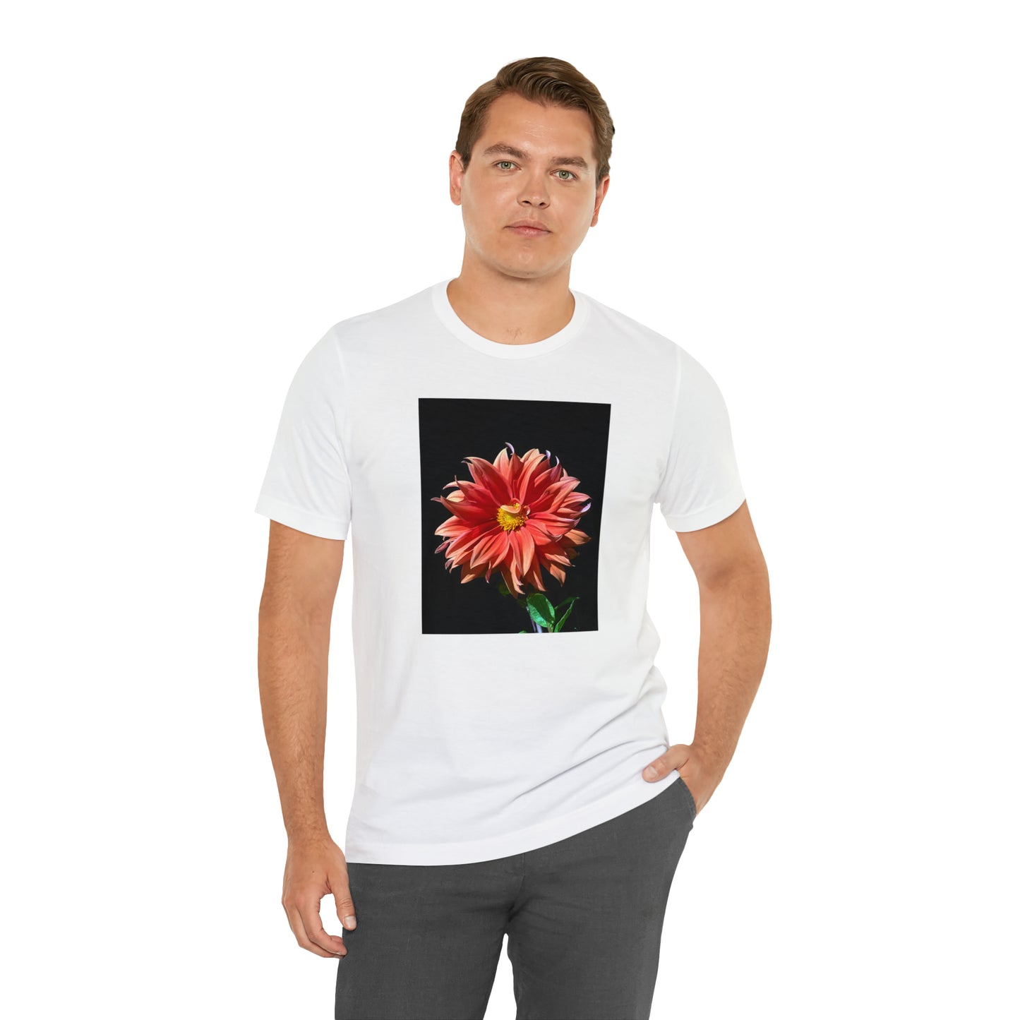 Unisex Jersey Short Sleeve Dahlia Flower T-Shirt