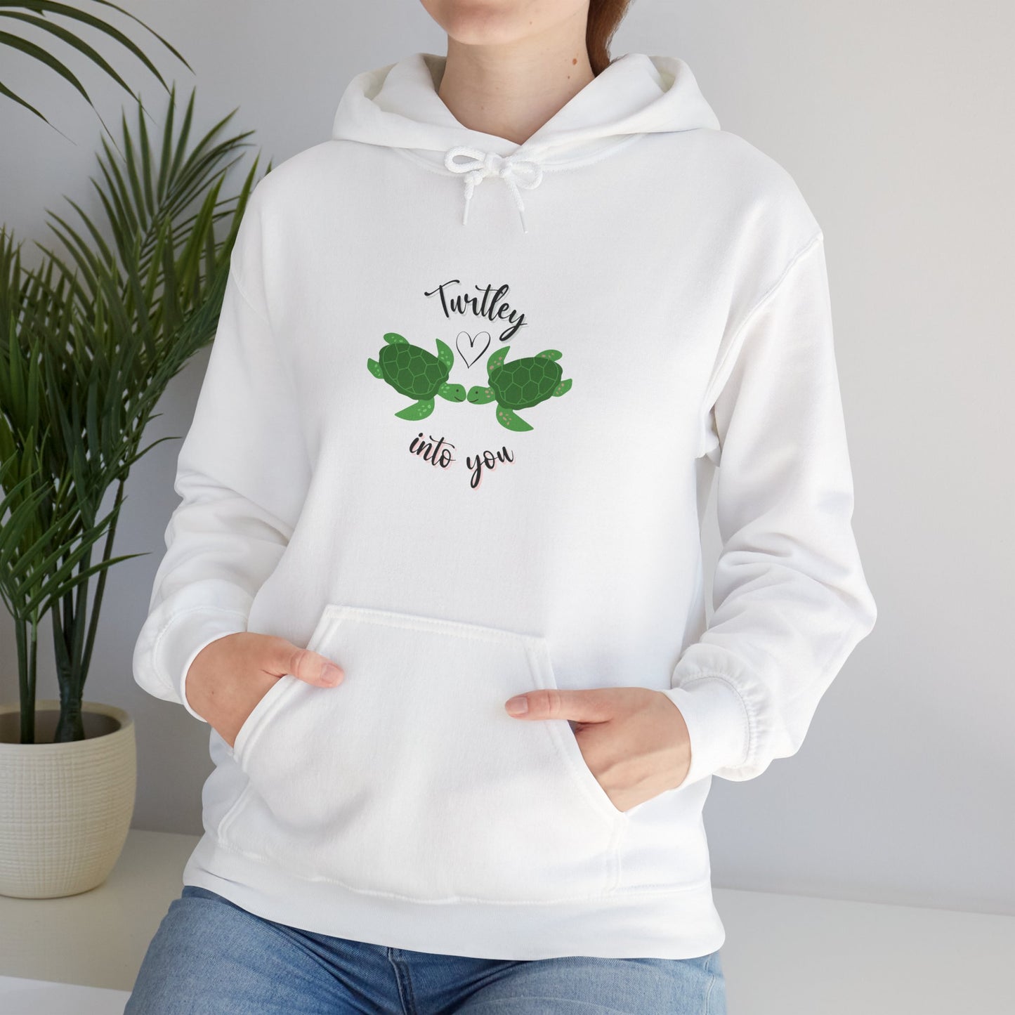 Unisex Cute Turtle Lover Turtley Into You Hooded Sweatshirt