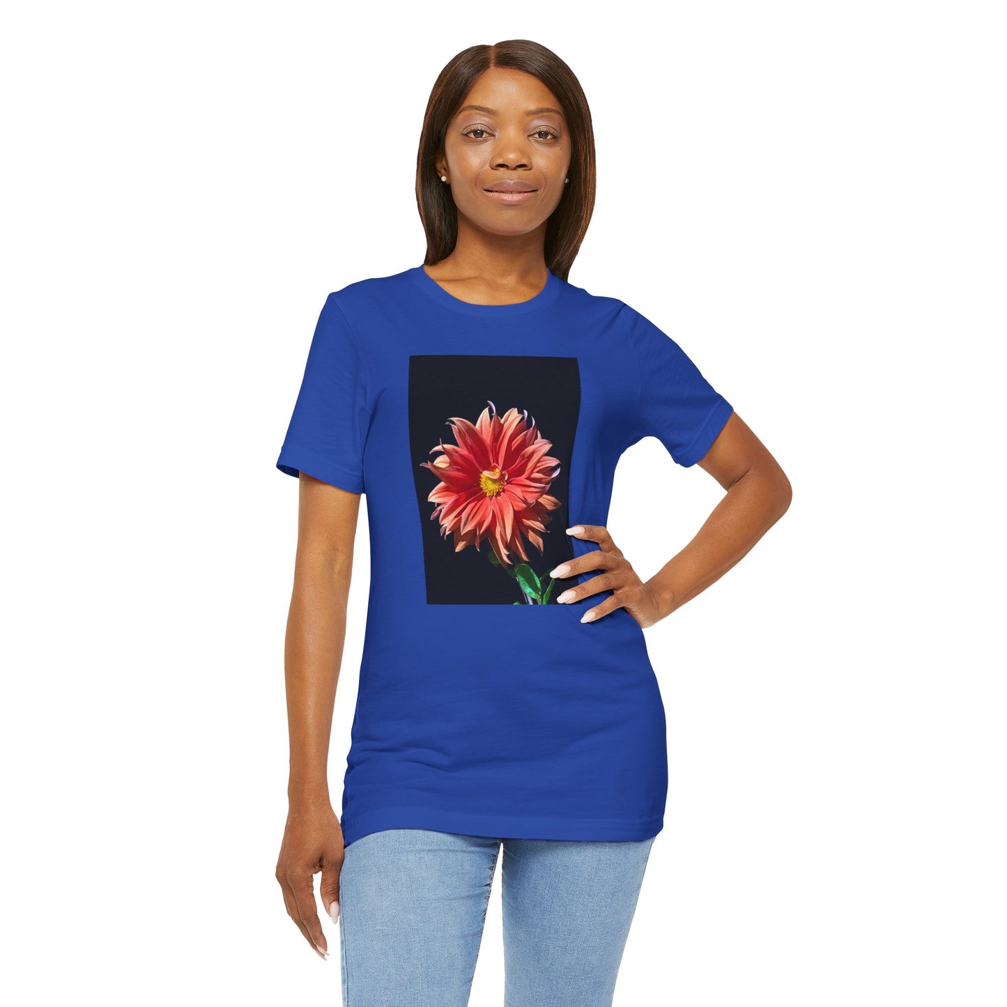 Unisex Jersey Short Sleeve Dahlia Flower T-Shirt