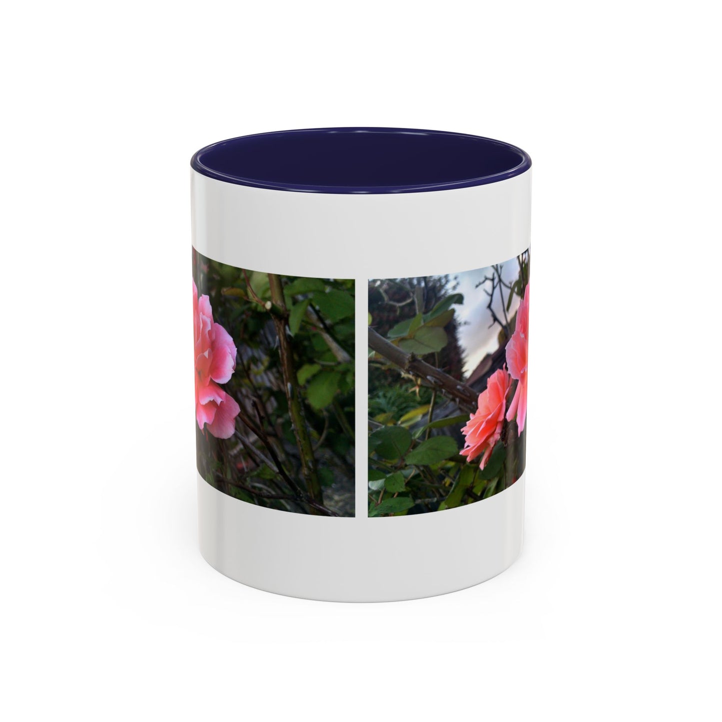 11oz/15oz Garden Themed Double Delight Rose Coffee Mug