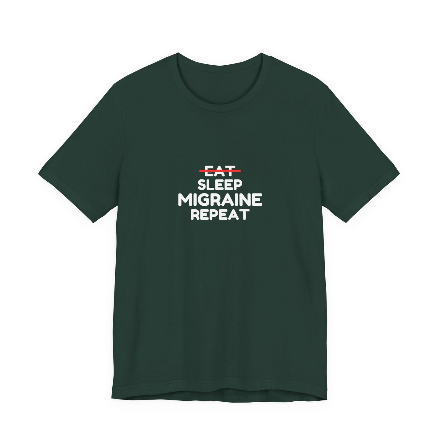 Unisex Migraine Day Invisible Illness Warrior Eat Sleep Migraine Repeat Tshirt