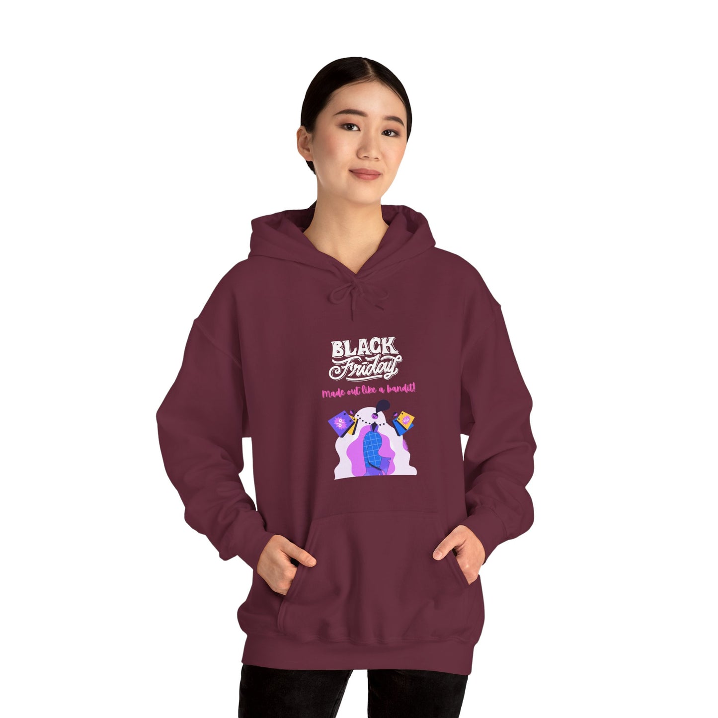 Unisex Black Friday Christmas Shopping Hooded Sweatshirt