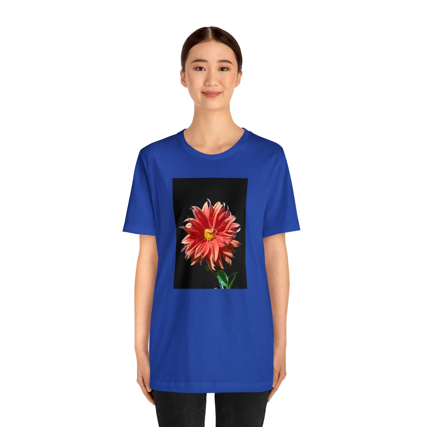 Unisex Jersey Short Sleeve Dahlia Flower T-Shirt