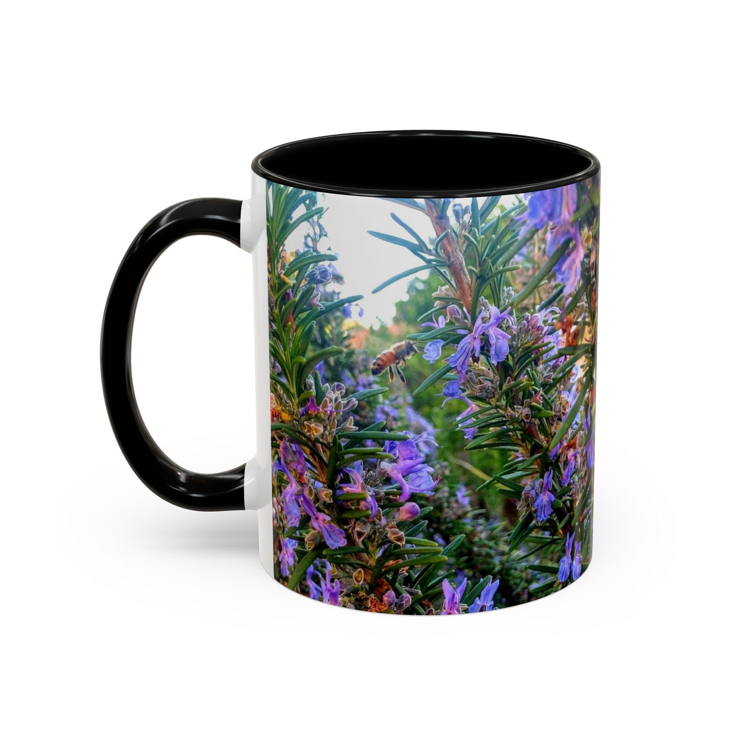 11oz/15oz Garden Themed Rosemary and Bee Pollinator Coffee Mug