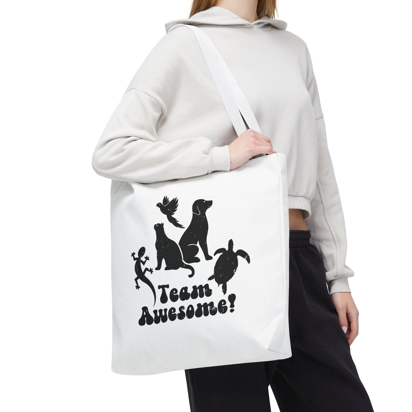 Unisex Animal Lover Lizard Cat Bird Dog Turtle Team Awesome Tote Bag