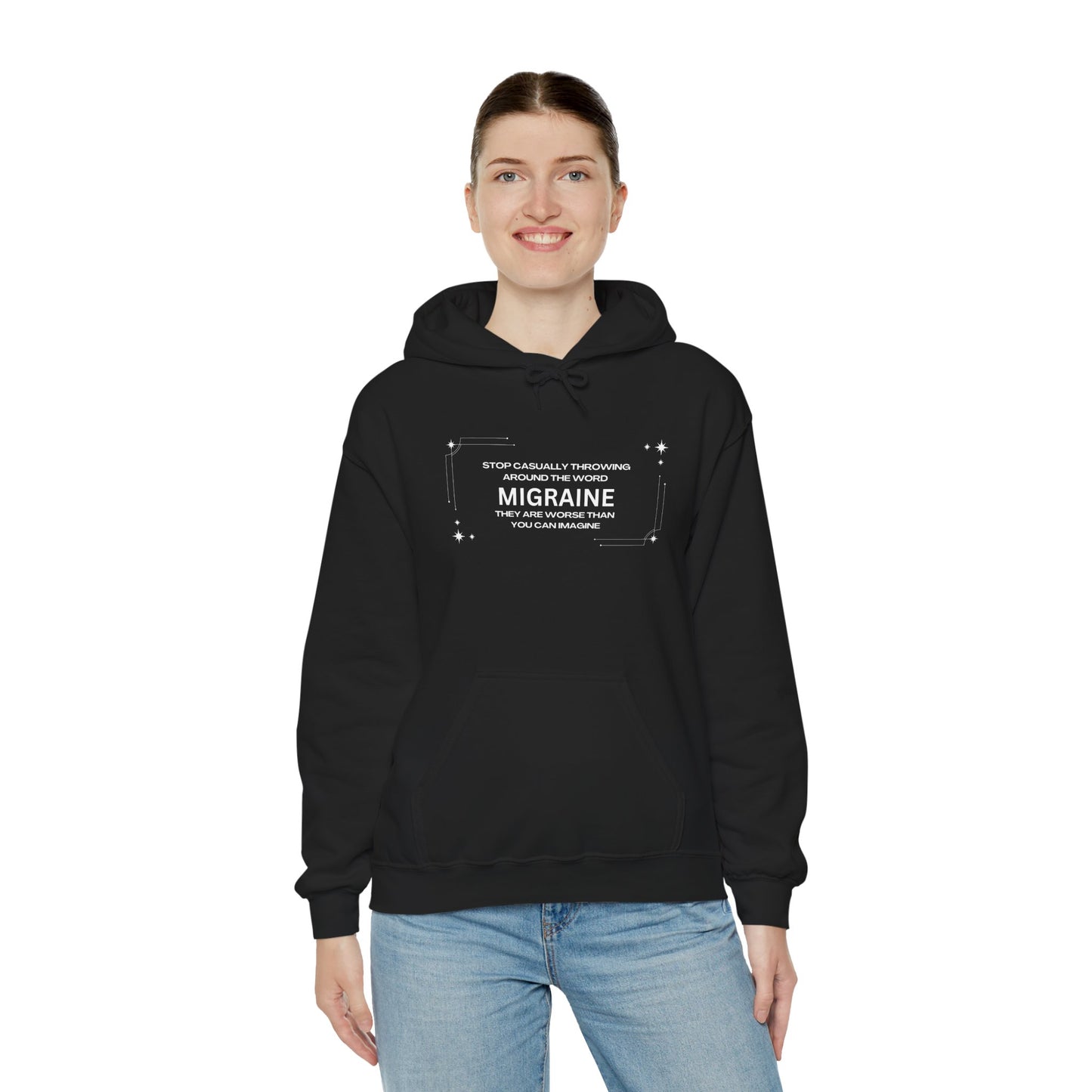 Unisex Migraine Day Invisible Illness Warrior Hooded Sweatshirt