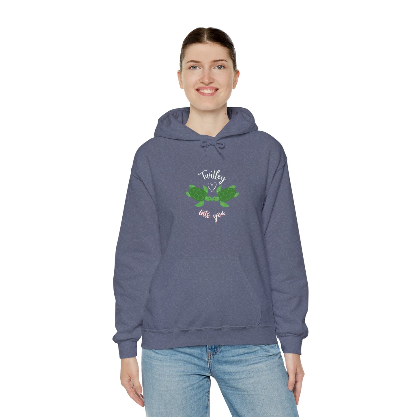 Unisex Cute Turtle Lover Turtley Into You Hooded Sweatshirt