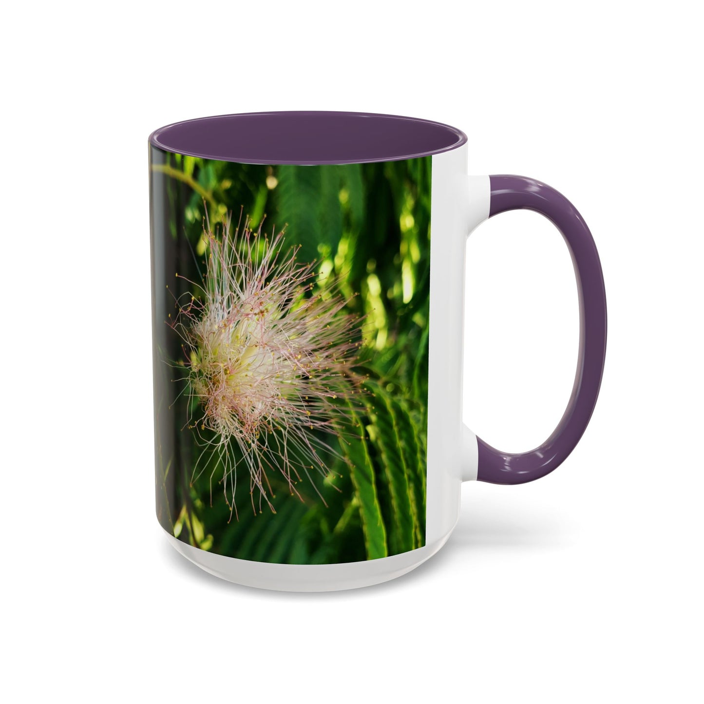 11oz /15oz Garden Themed Silk Blossom Plant Foliage Two Tone Coffee Mug