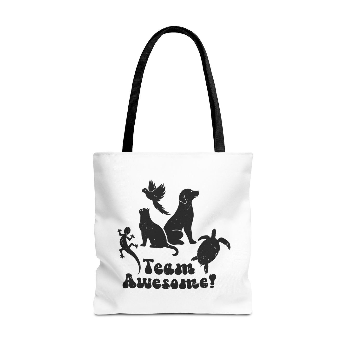 Unisex Animal Lover Lizard Cat Bird Dog Turtle Team Awesome Tote Bag