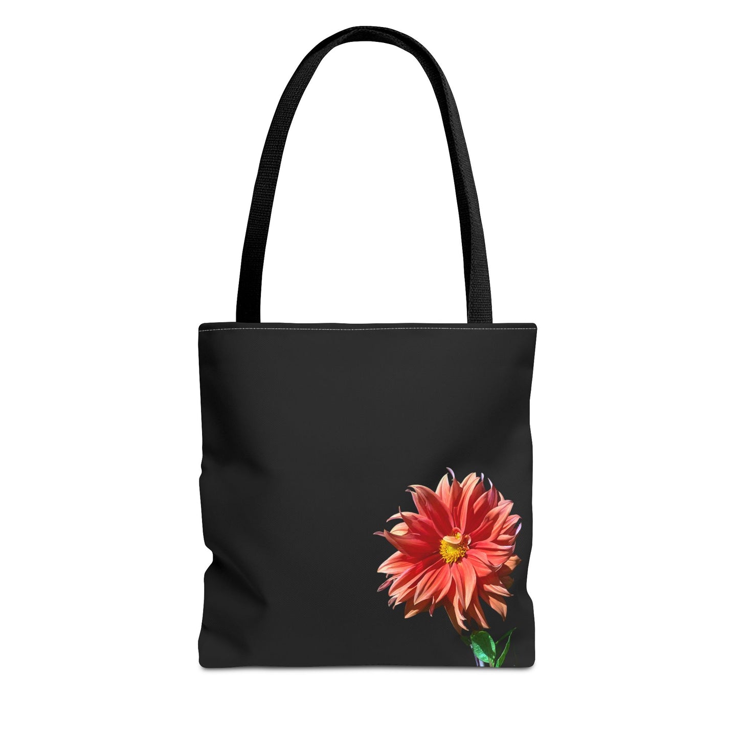 Unisex Dahlia Flower Tote Bag Nature Inspired Tote Floral Print Bag Garden Themed Tote Bag Dahlia Printed Gift Idea For Florists Plant Lover