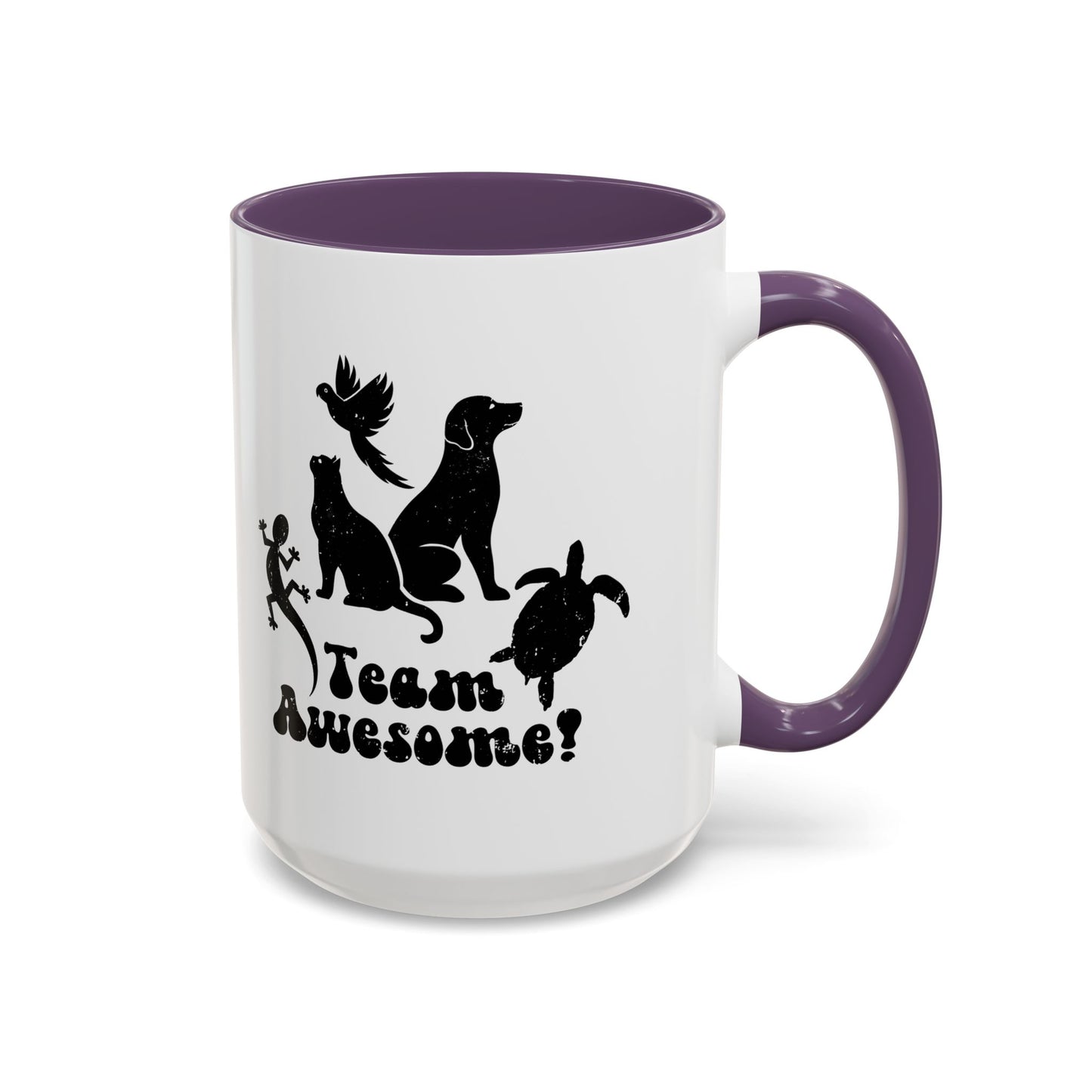 11oz/15oz Animal Lover Lizard Cat Bird Dog Turtle Team Awesome Coffee Mug