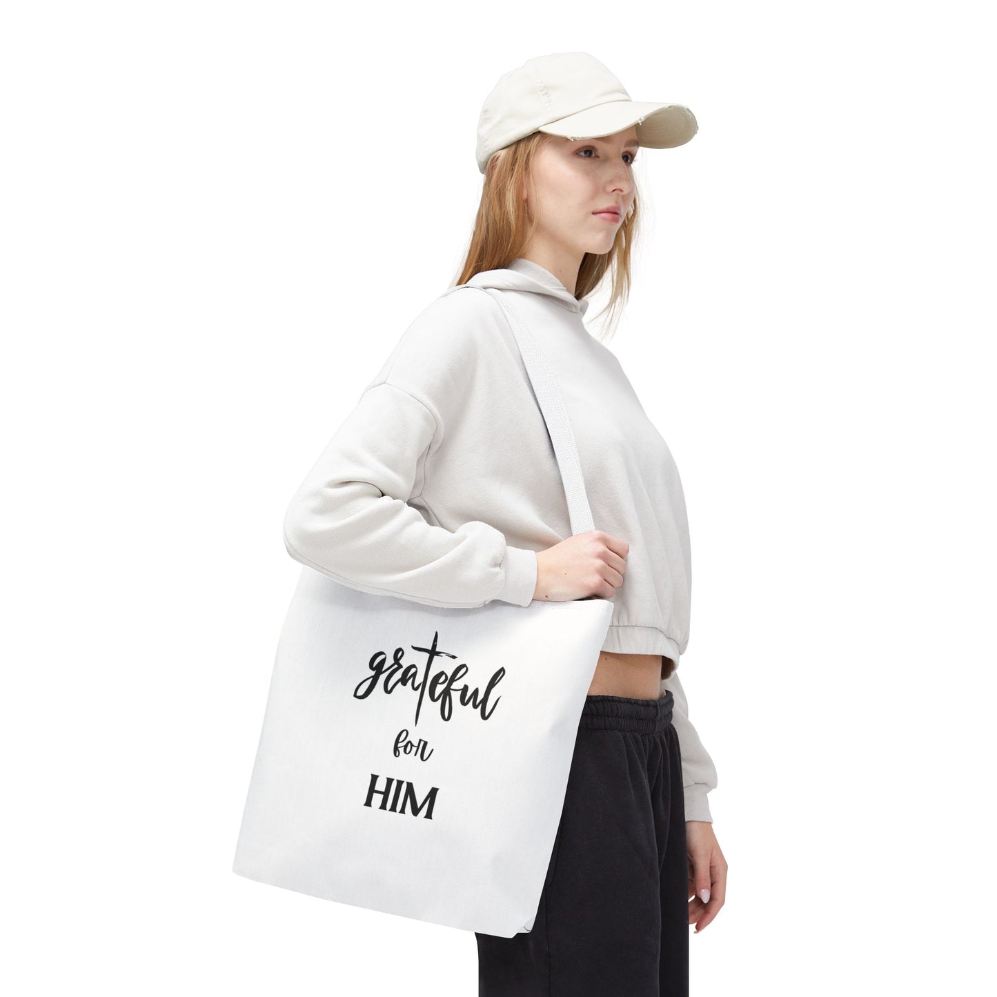 Unisex GraTeful For Him Faith Bible Study Reusable Lunch Bag Everyday Carry Tote Bag