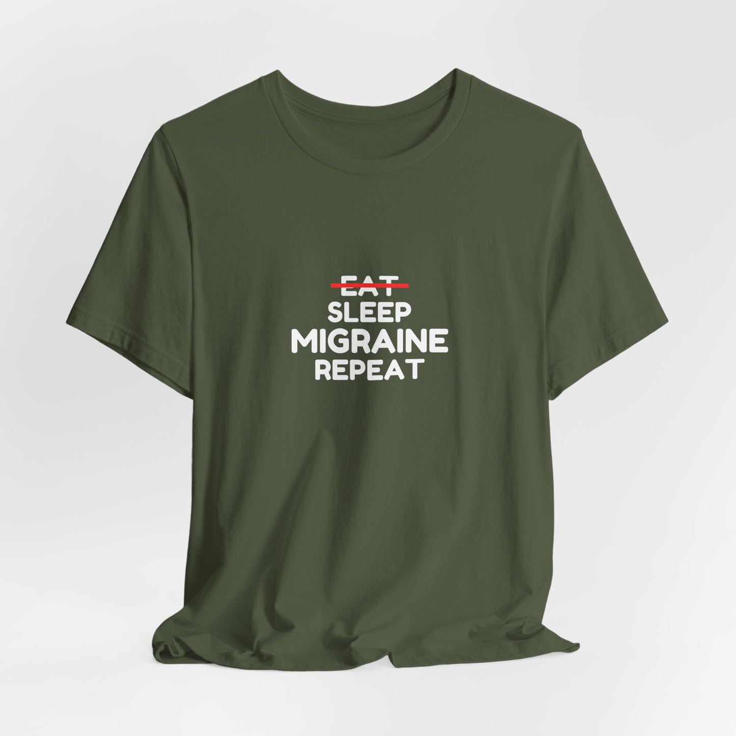 Unisex Migraine Day Invisible Illness Warrior Eat Sleep Migraine Repeat Tshirt