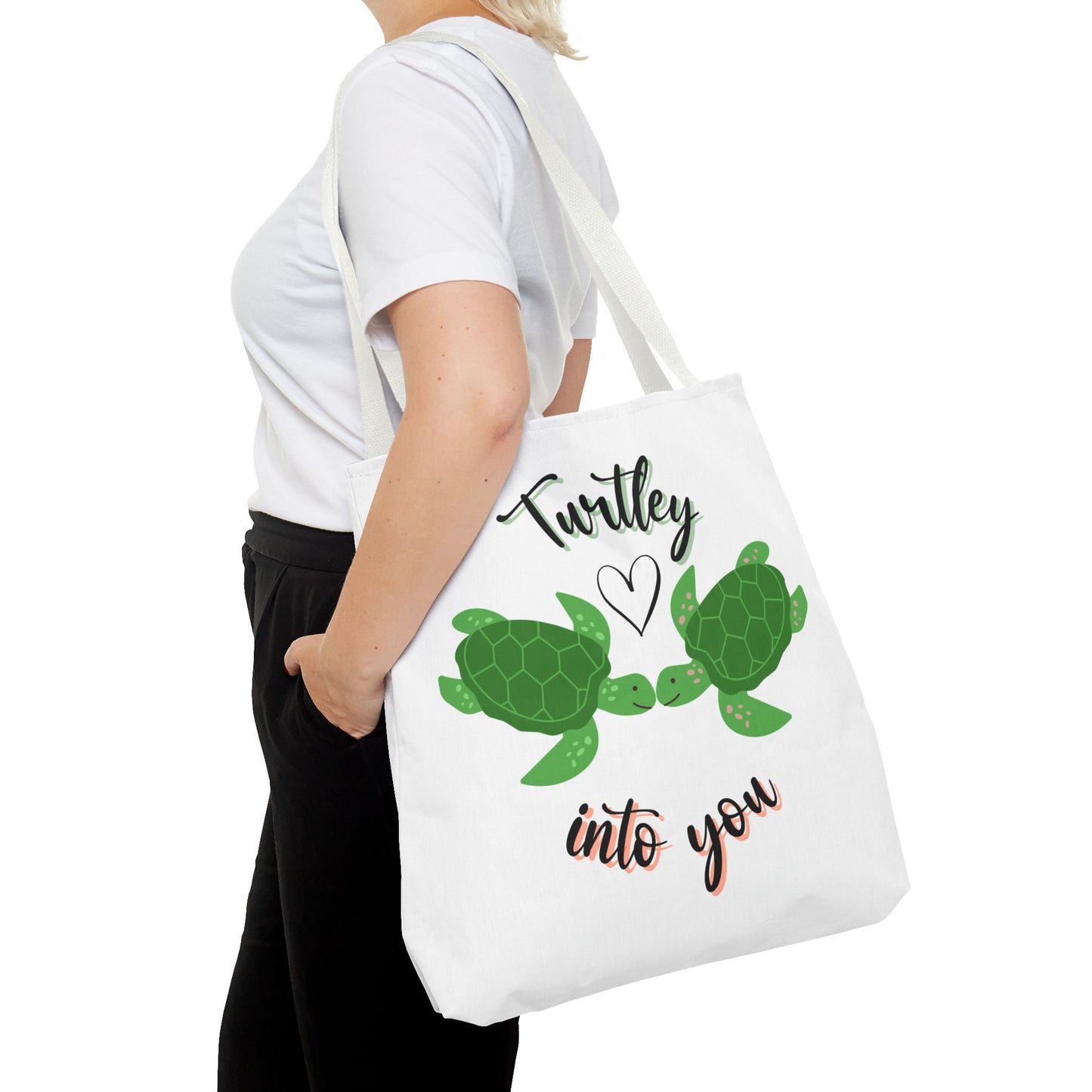 Unisex Cute Turtle Lover Turtley Into You Tote Bag