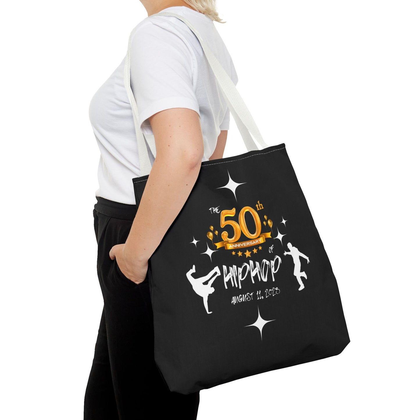 Unisex 50th Anniversary of HipHop August 11, 2023 Commemorative Tote Bag HipHop Anniversary Tote Music Fan Tote Bag Gift For DJ Music Lover