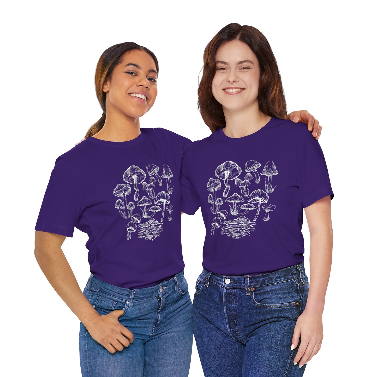 Unisex Mushroom Lover Fungi Print Toadstool T-Shirt