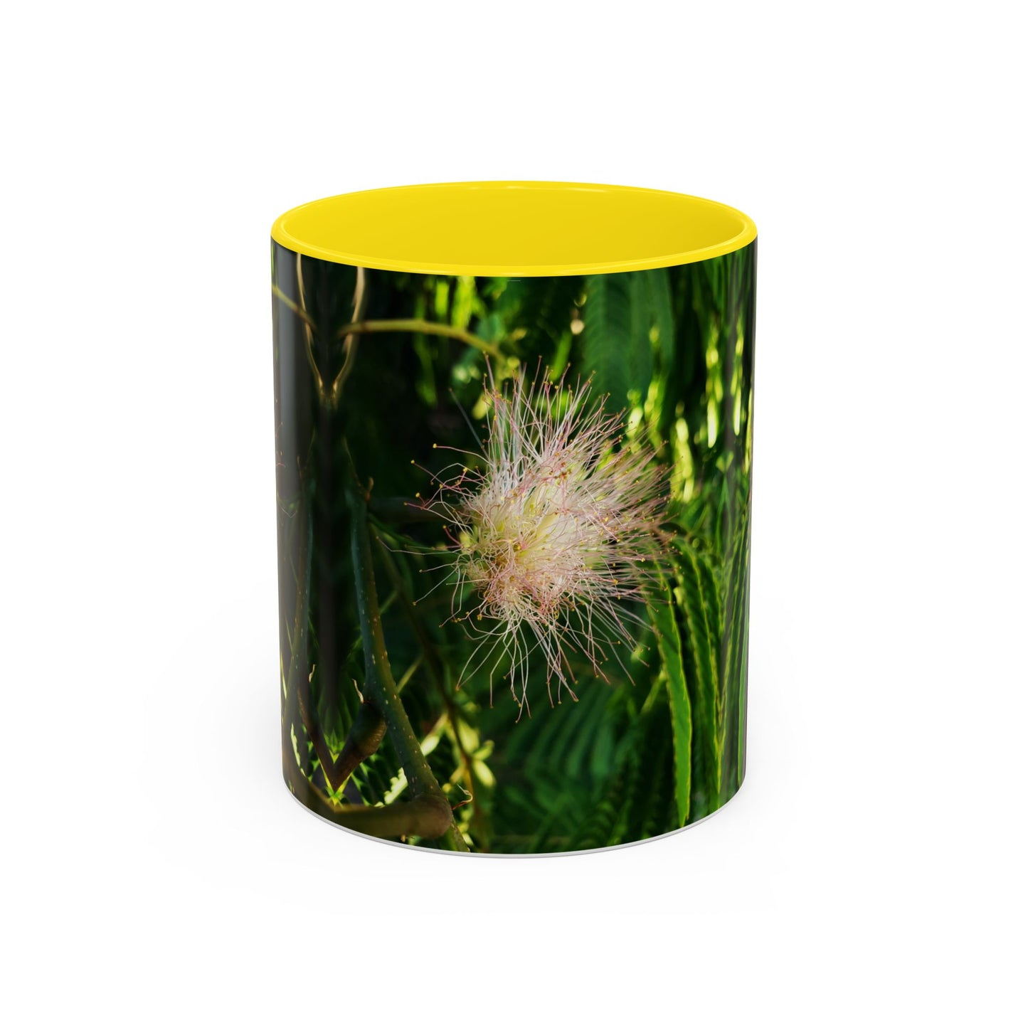 11oz /15oz Garden Themed Silk Blossom Plant Foliage Two Tone Coffee Mug