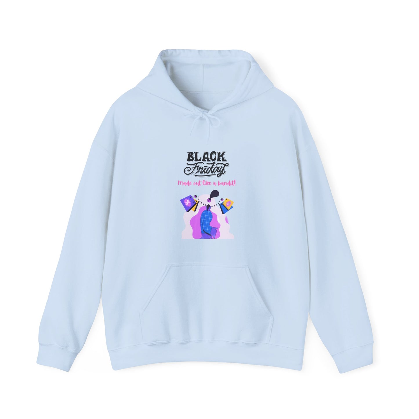 Unisex Black Friday Christmas Shopping Hooded Sweatshirt