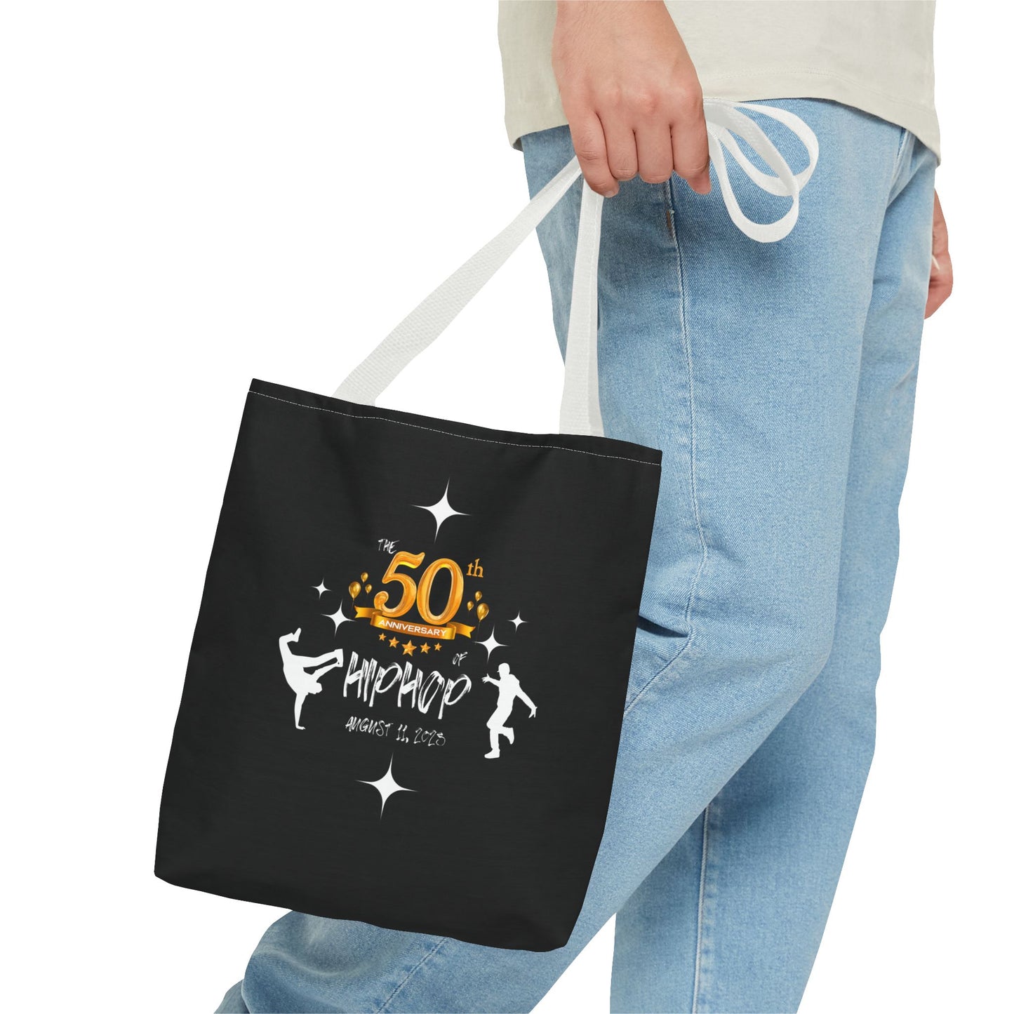 Unisex 50th Anniversary of HipHop August 11, 2023 Commemorative Tote Bag HipHop Anniversary Tote Music Fan Tote Bag Gift For DJ Music Lover