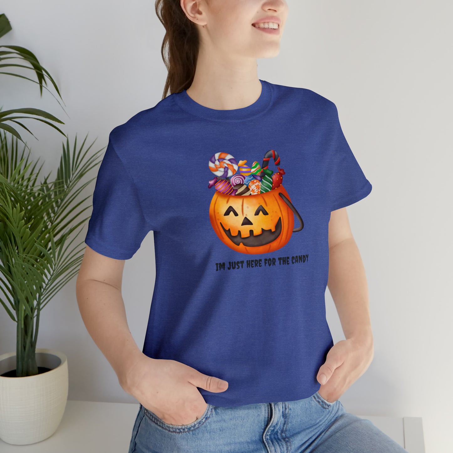 Unisex Im Just Here For The Candy Pumpkin T-Shirt