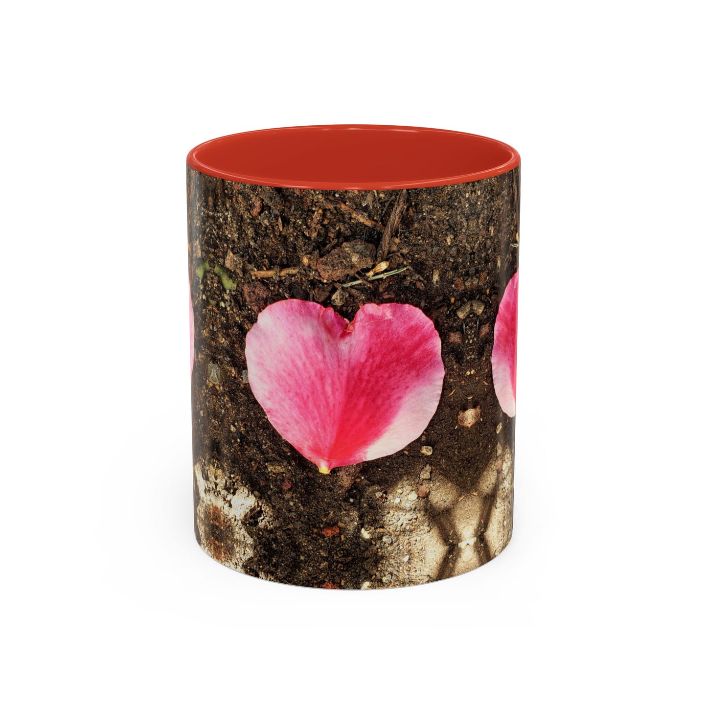 11oz/15oz Garden Themed Double Delight Heart Shaped Rose Petal Coffee Mug