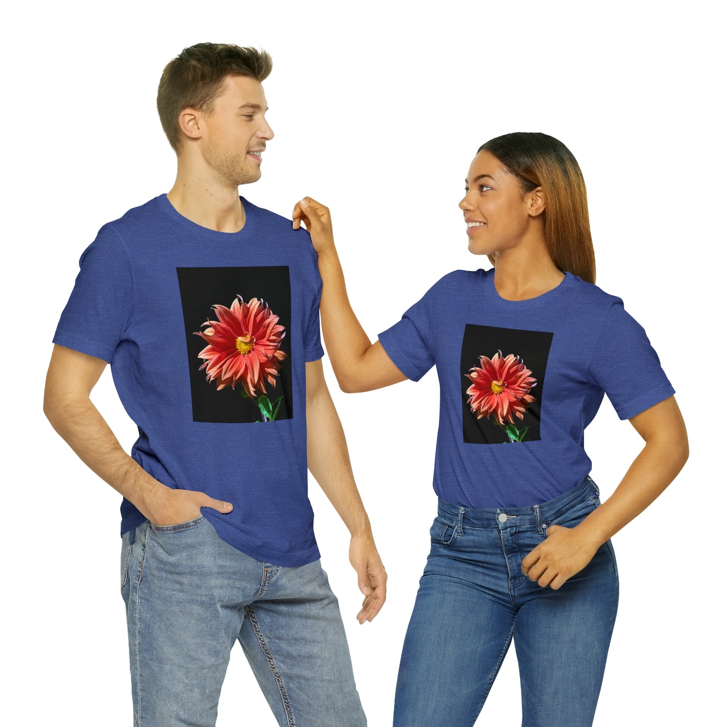 Unisex Jersey Short Sleeve Dahlia Flower T-Shirt