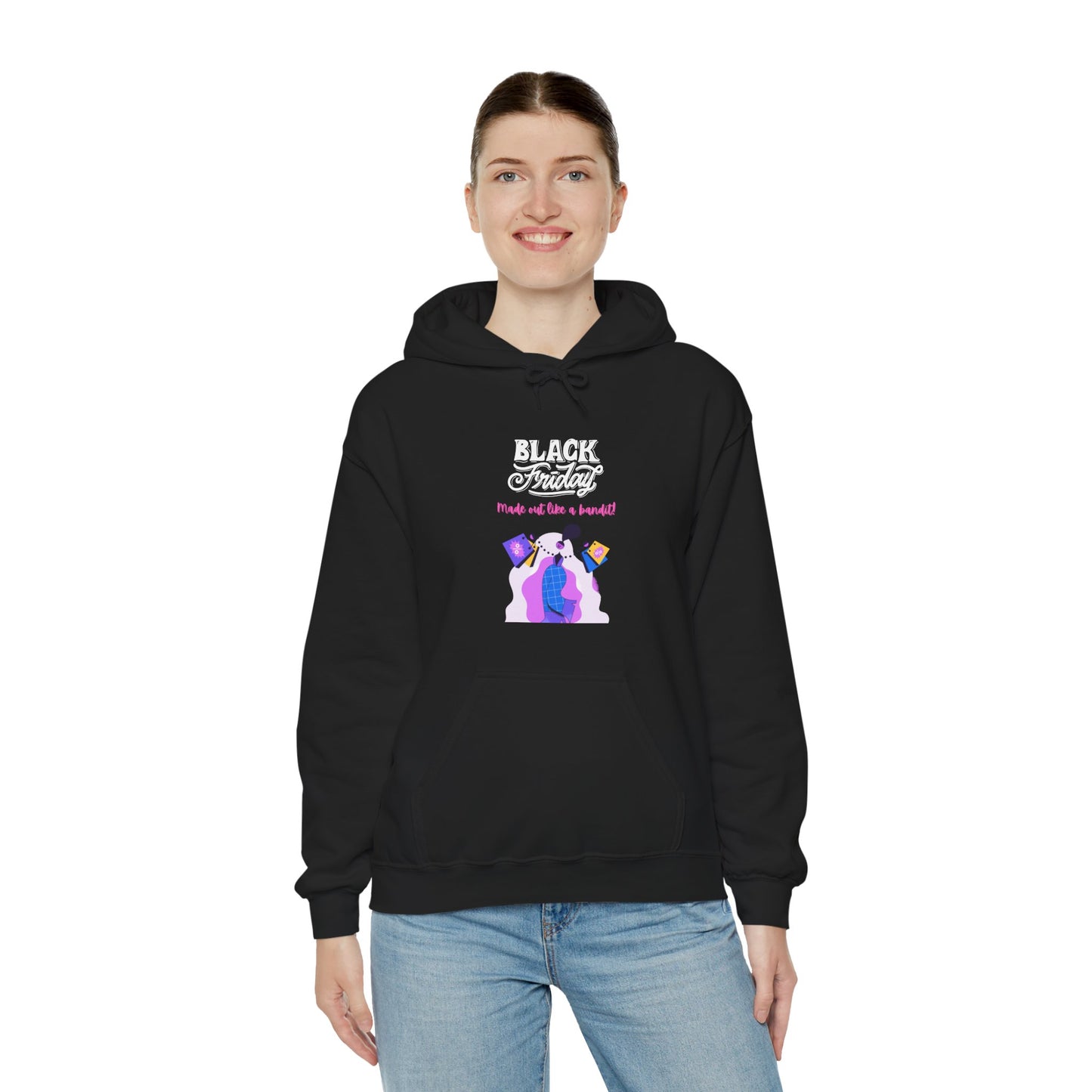 Unisex Black Friday Christmas Shopping Hooded Sweatshirt