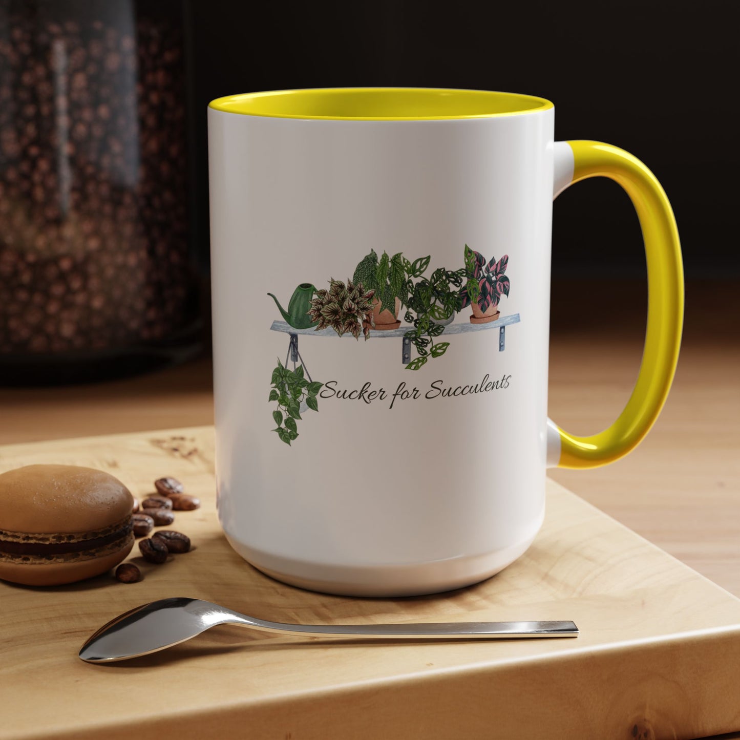 11oz/15oz Garden Themed Coffee Mug Sucker for Succulents