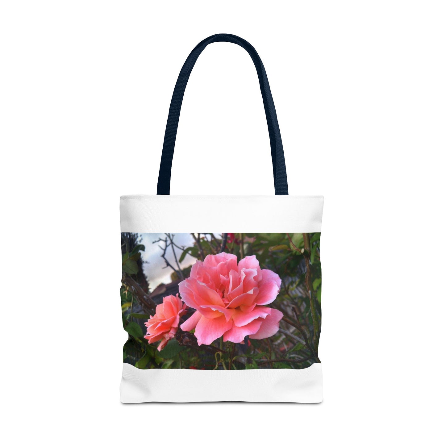 Unisex Garden Themed Double Delight Roses Reusable Tote Bag