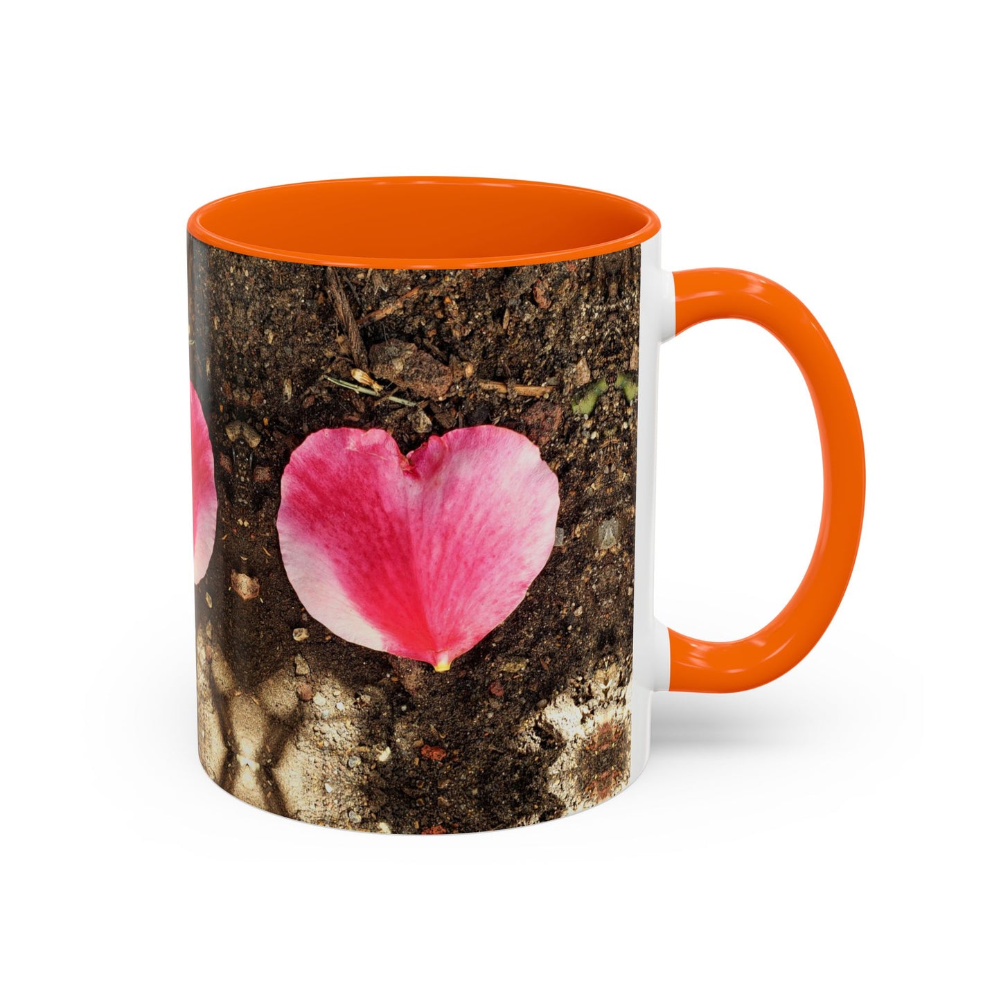 11oz/15oz Garden Themed Double Delight Heart Shaped Rose Petal Coffee Mug
