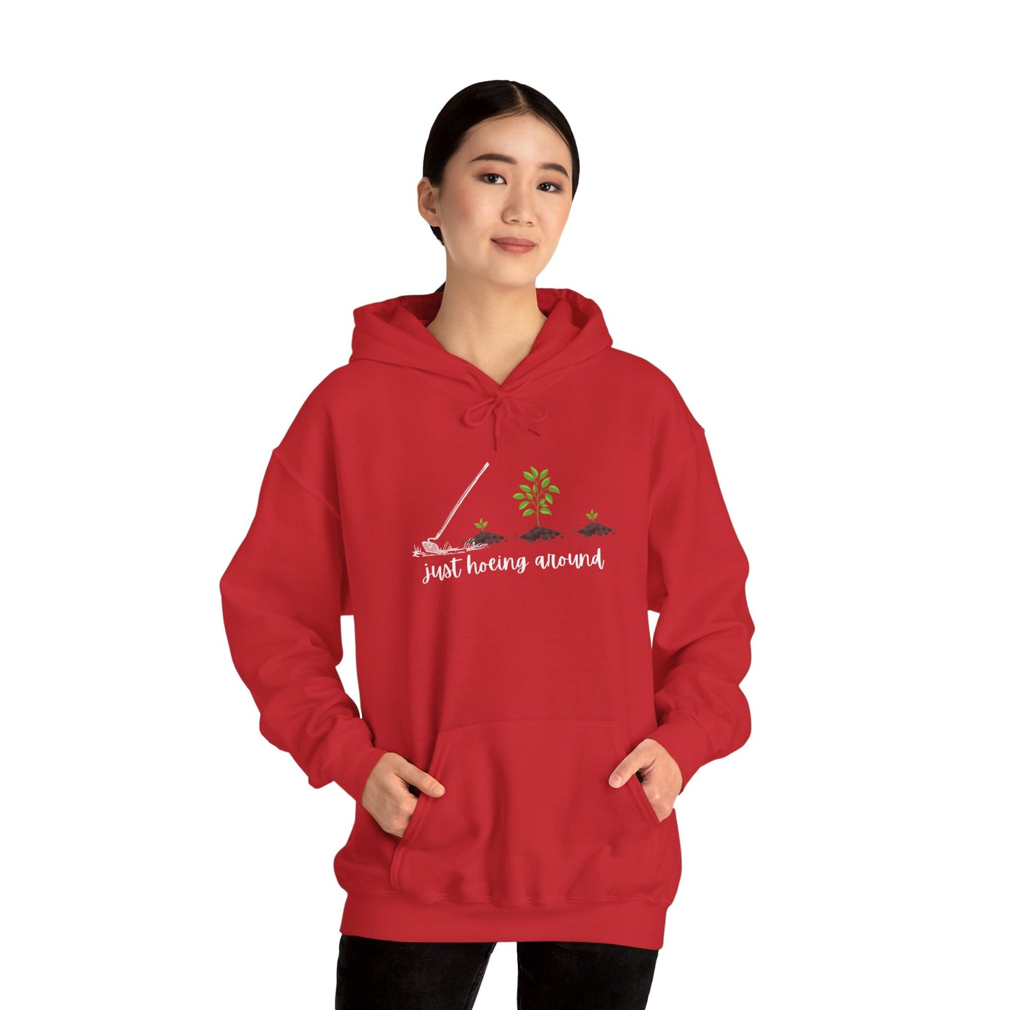 Unisex Heavy Blend™ Just Hoeing Around Gardening Hooded Sweatshirt