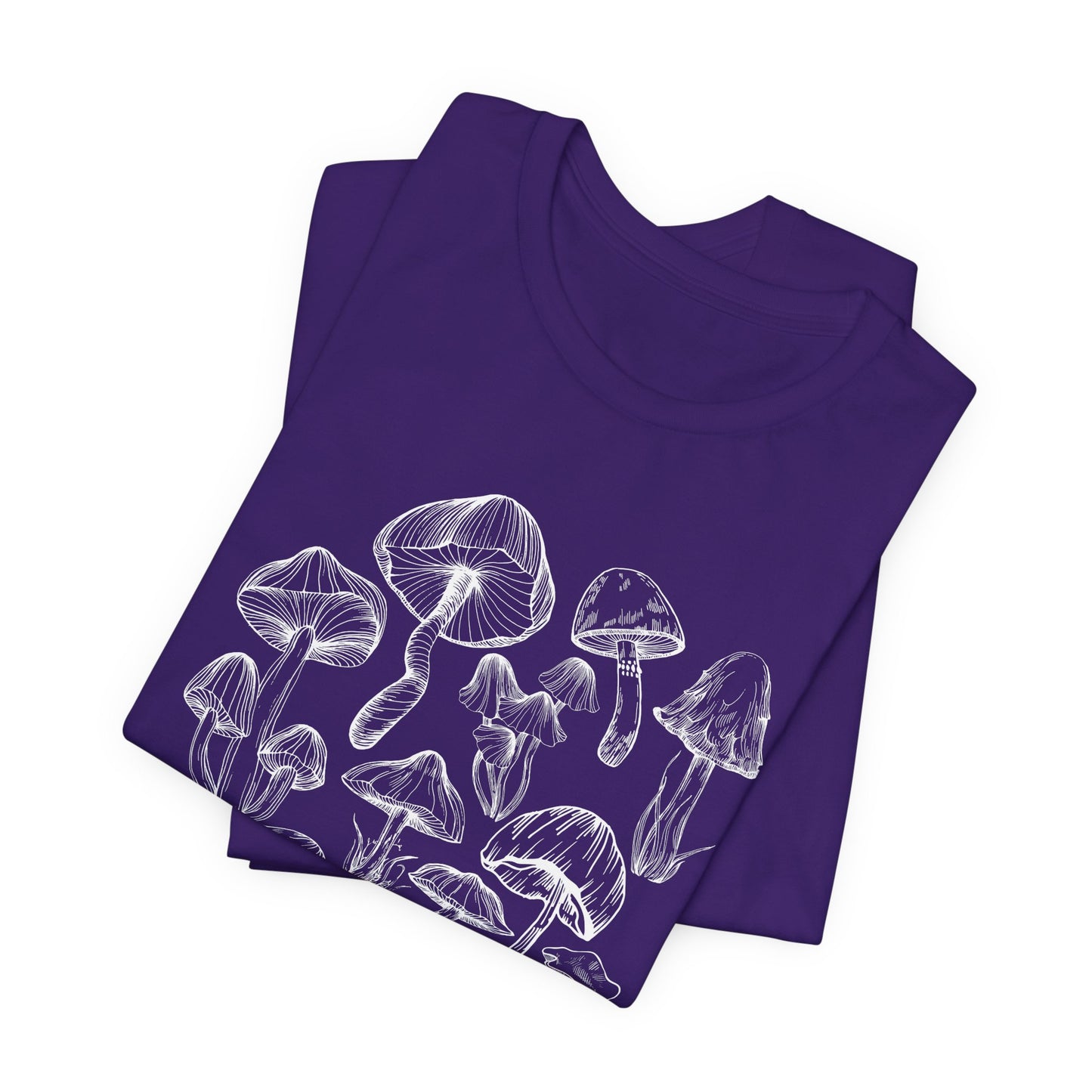 Unisex Mushroom Lover Fungi Print Toadstool T-Shirt