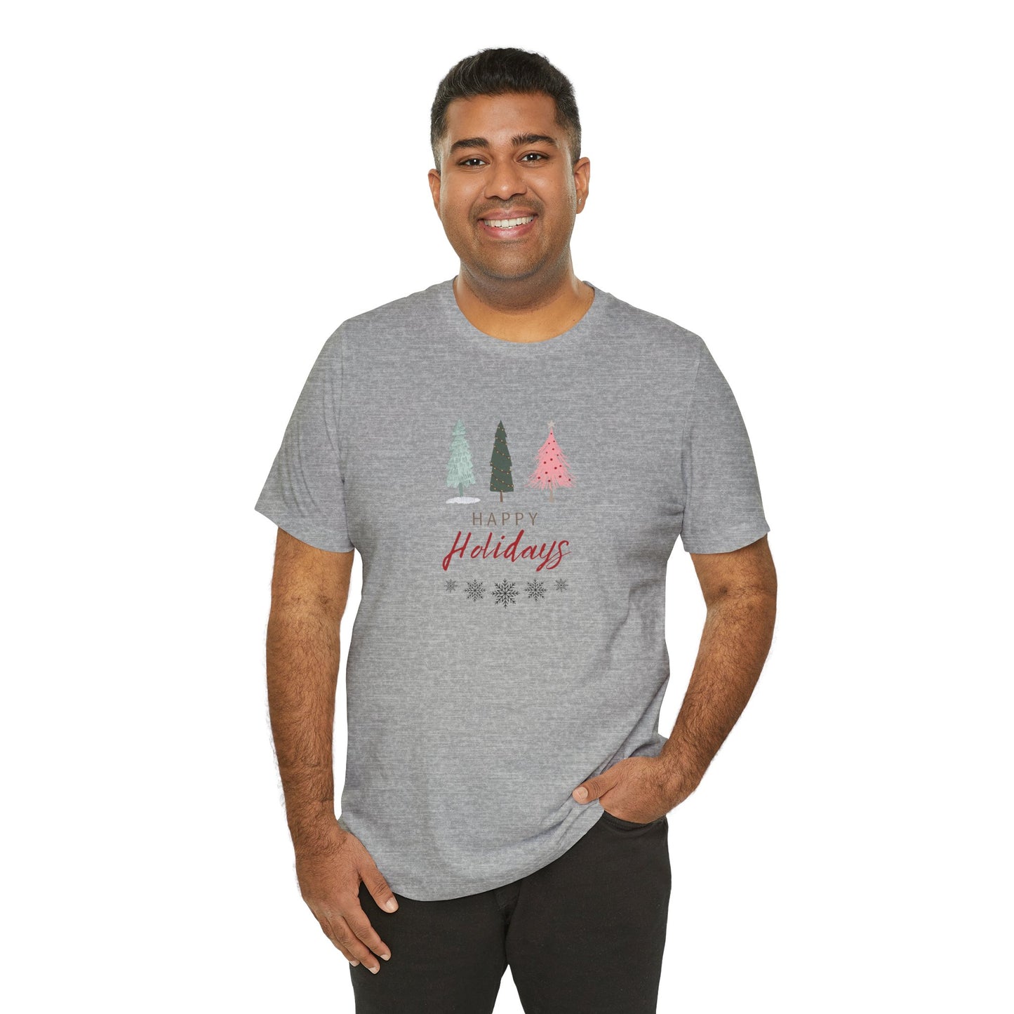 Unisex Jersey Short Sleeve Happy Holidays Seasons Greetings Fall T-Shirt