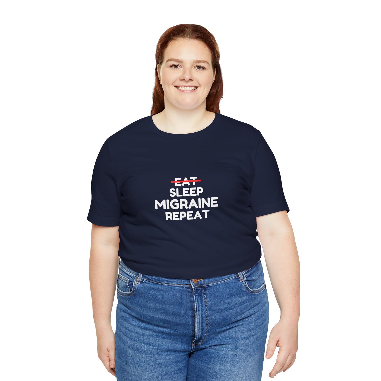 Unisex Migraine Day Invisible Illness Warrior Eat Sleep Migraine Repeat Tshirt