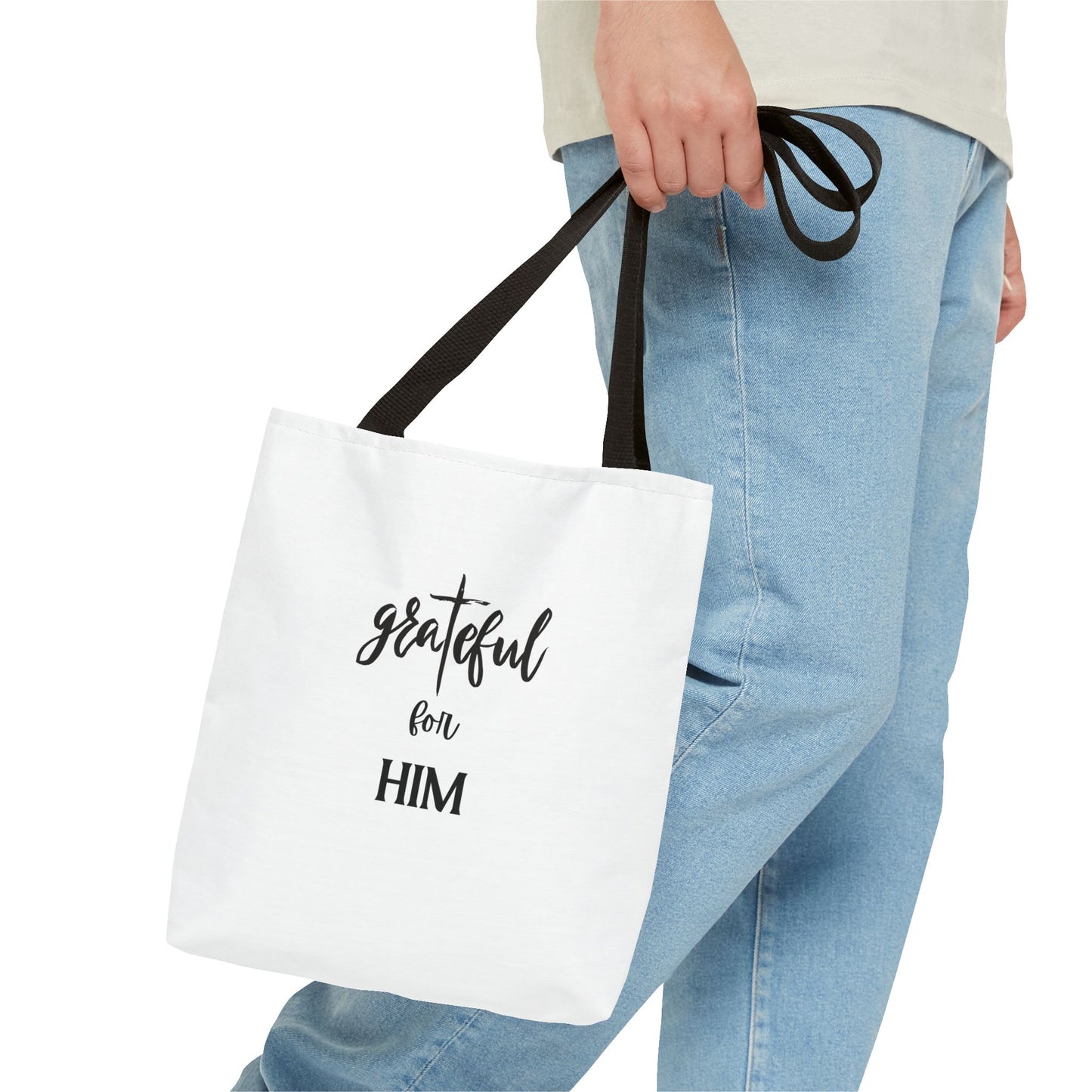 Unisex GraTeful For Him Faith Bible Study Reusable Lunch Bag Everyday Carry Tote Bag