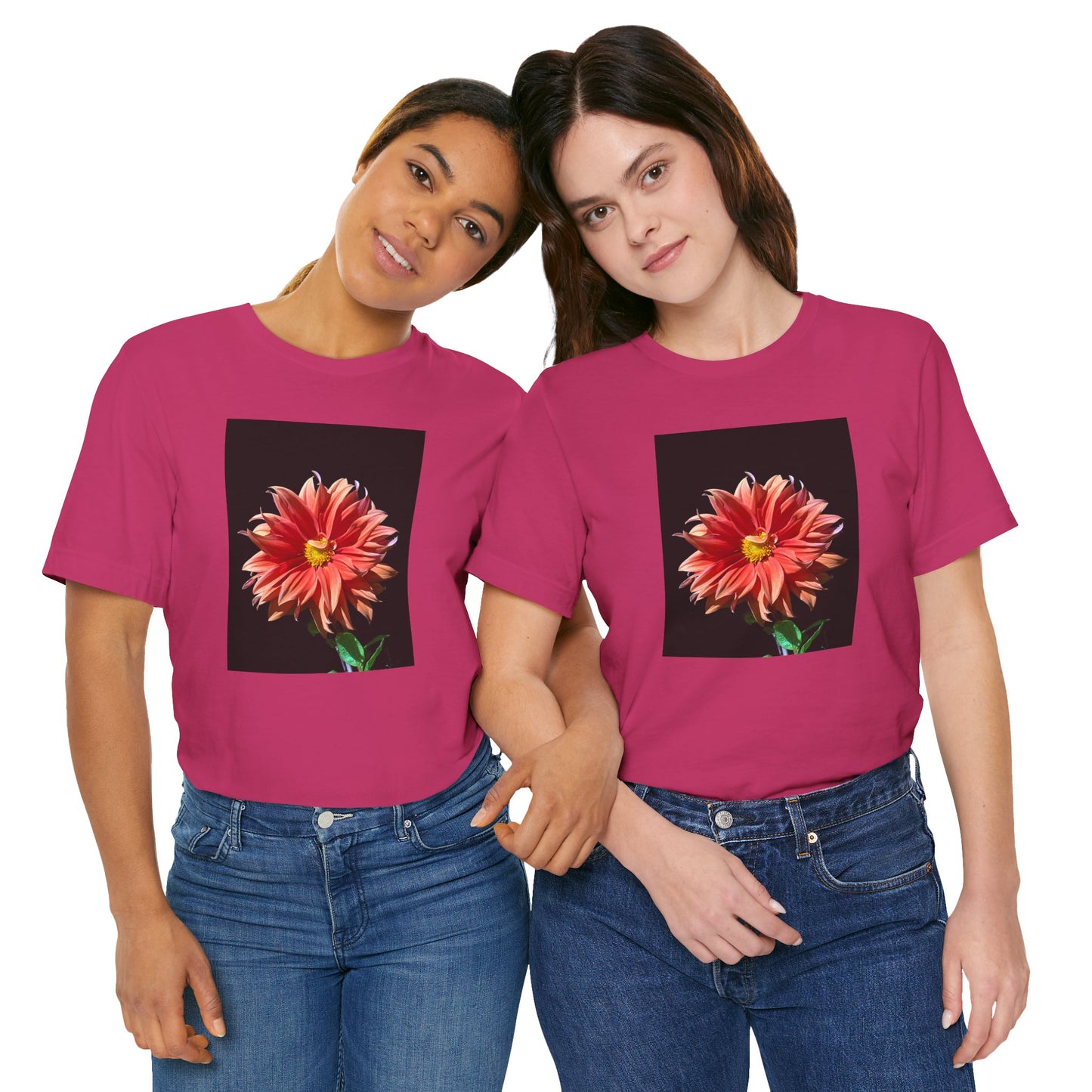 Unisex Jersey Short Sleeve Dahlia Flower T-Shirt