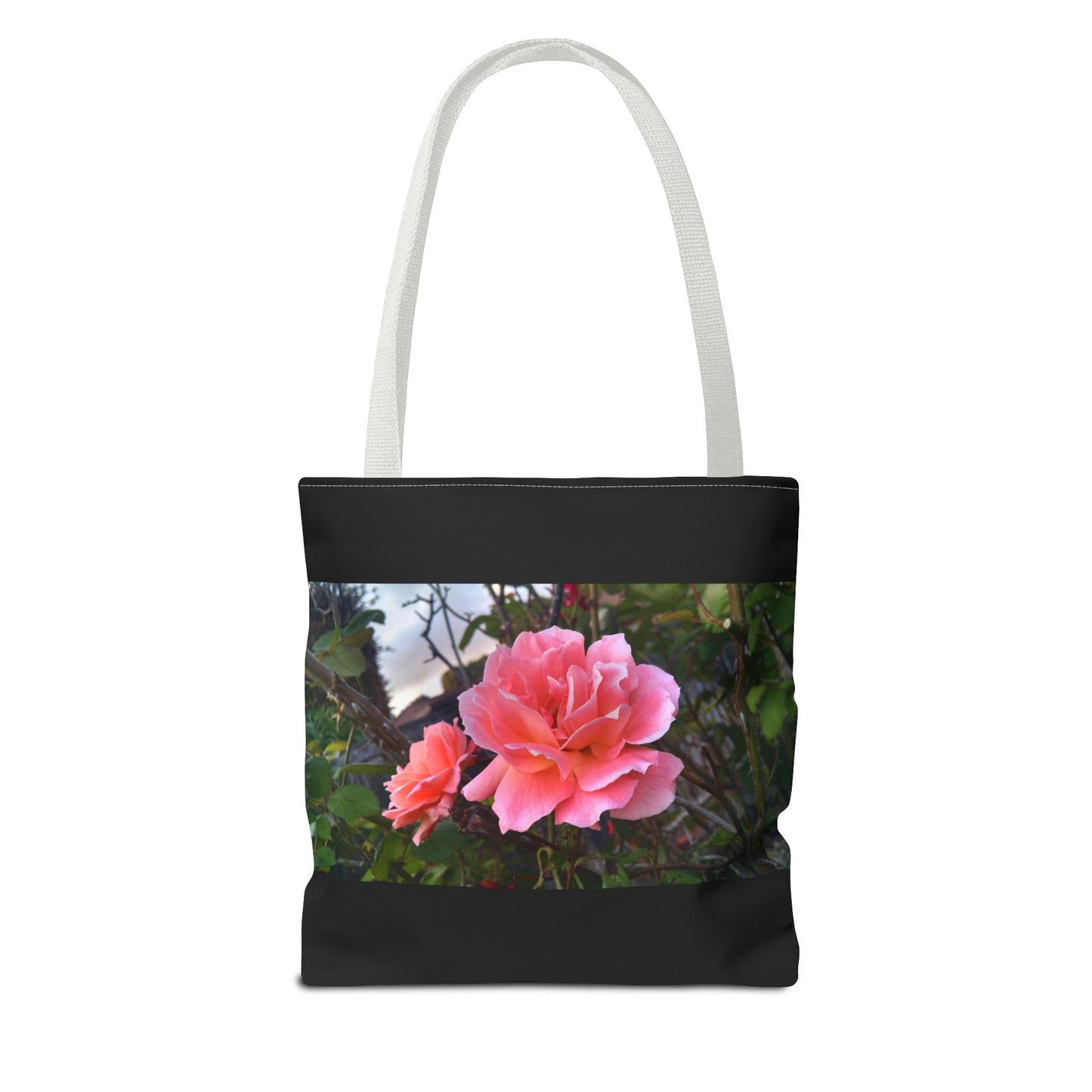 Unisex Garden Themed Double Delight Roses Reusable Tote Bag