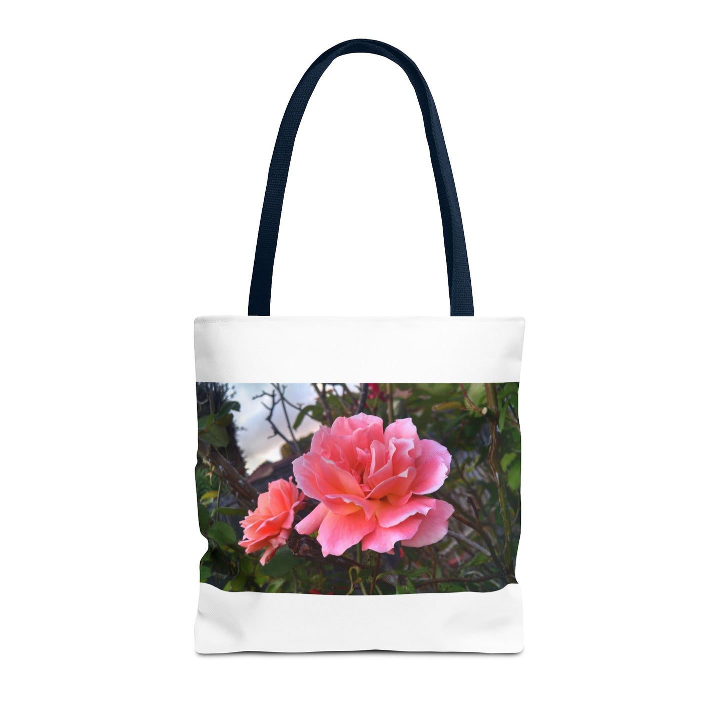 Unisex Garden Themed Double Delight Roses Reusable Tote Bag