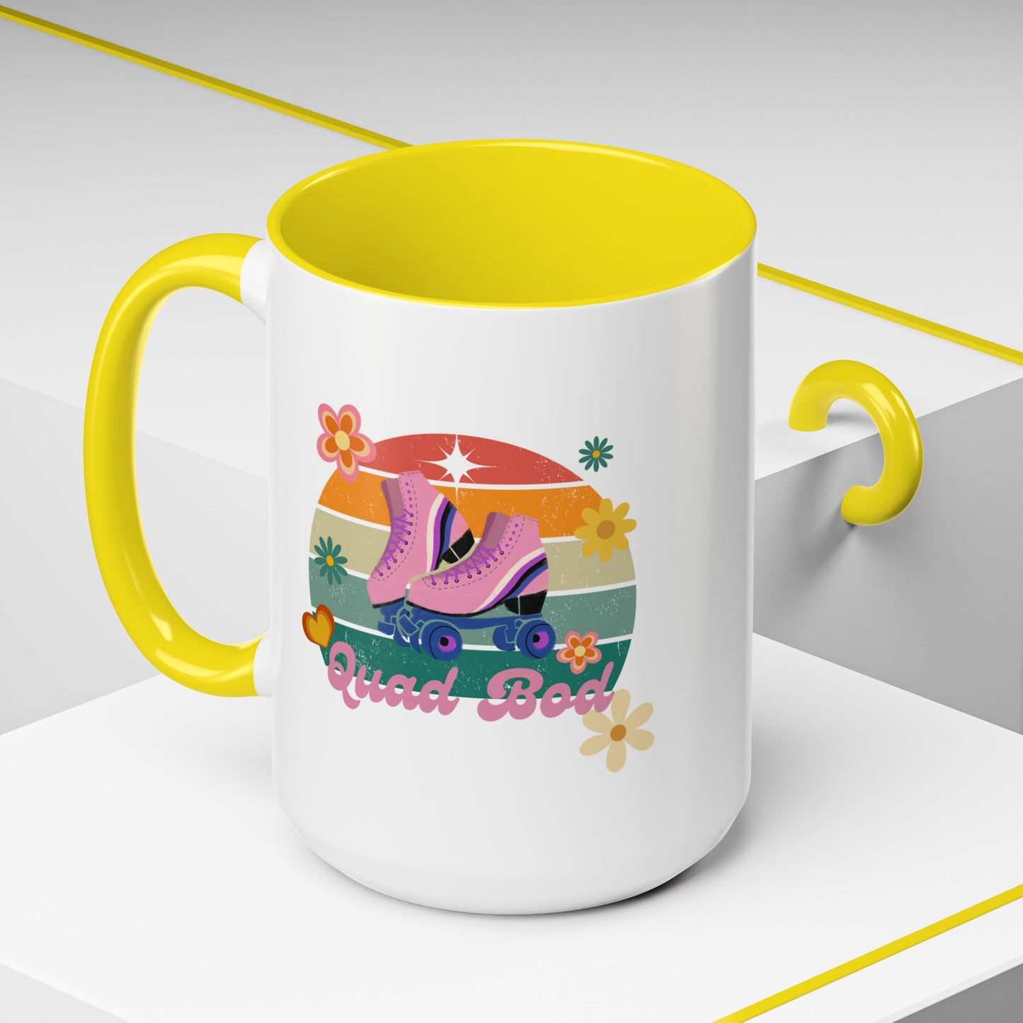11oz/15oz Retro Vibes Roller Skate Quad Bod Coffee Mug