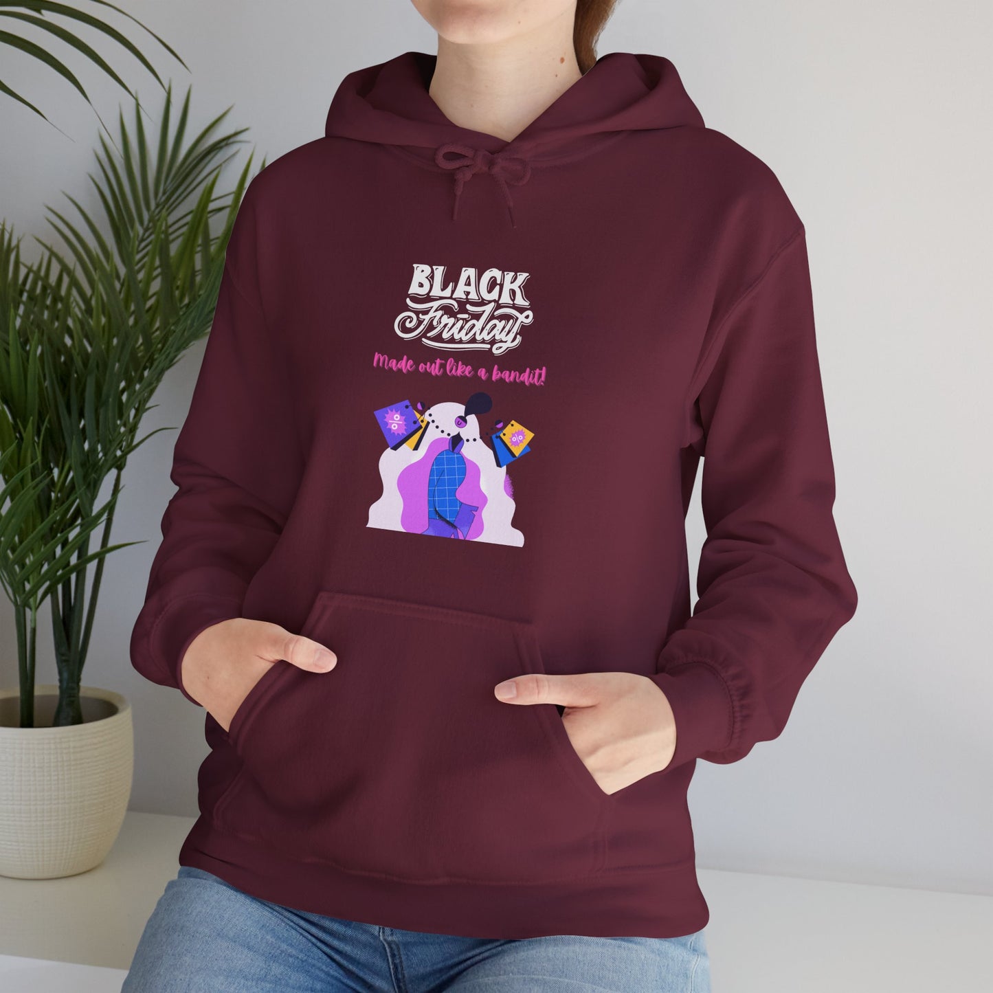 Unisex Black Friday Christmas Shopping Hooded Sweatshirt