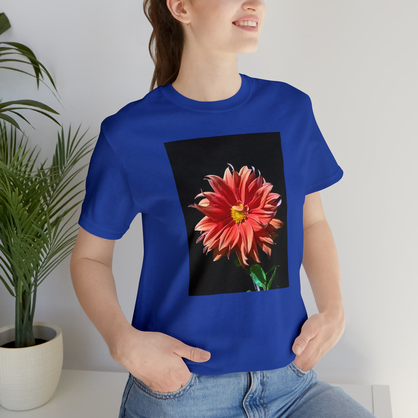 Unisex Jersey Short Sleeve Dahlia Flower T-Shirt