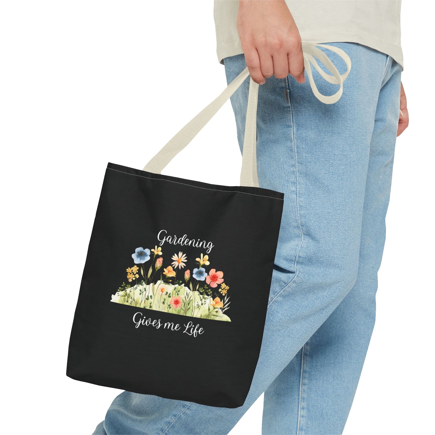 Unisex Gardening Gives Me Life Tote Bag - Black