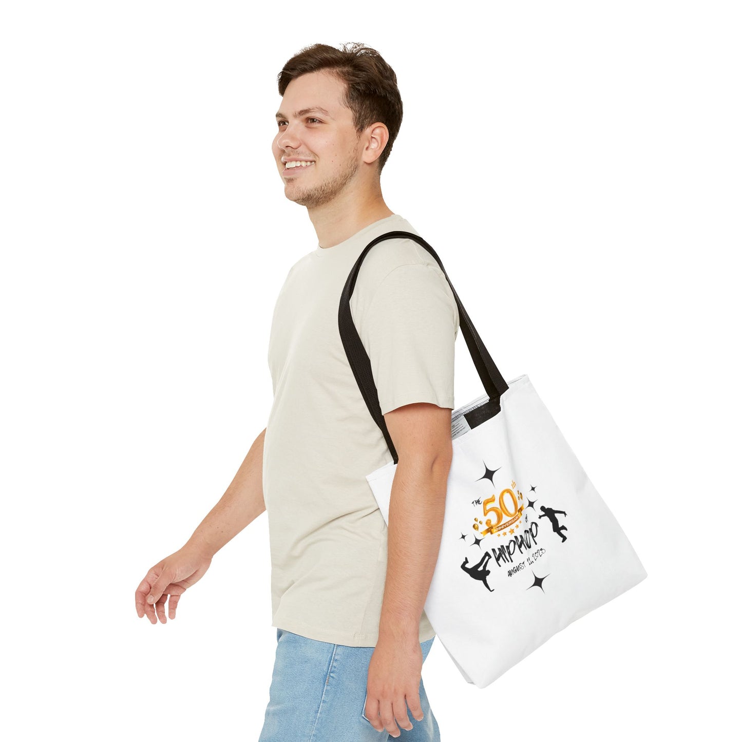 Unisex 50th Anniversary of HipHop August 11, 2023 Commemorative Tote Bag HipHop Anniversary Tote Music Fan Tote Bag Gift For DJ Music Lover