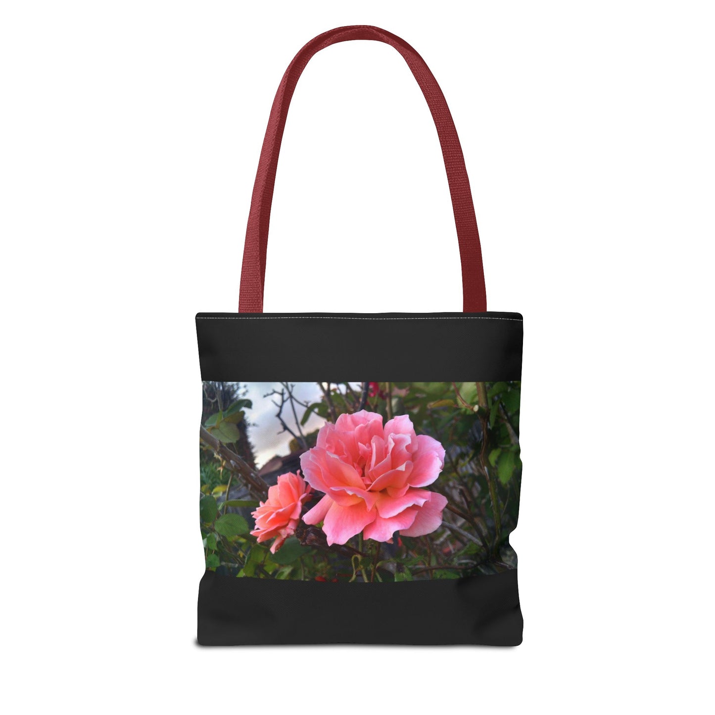 Unisex Garden Themed Double Delight Roses Reusable Tote Bag