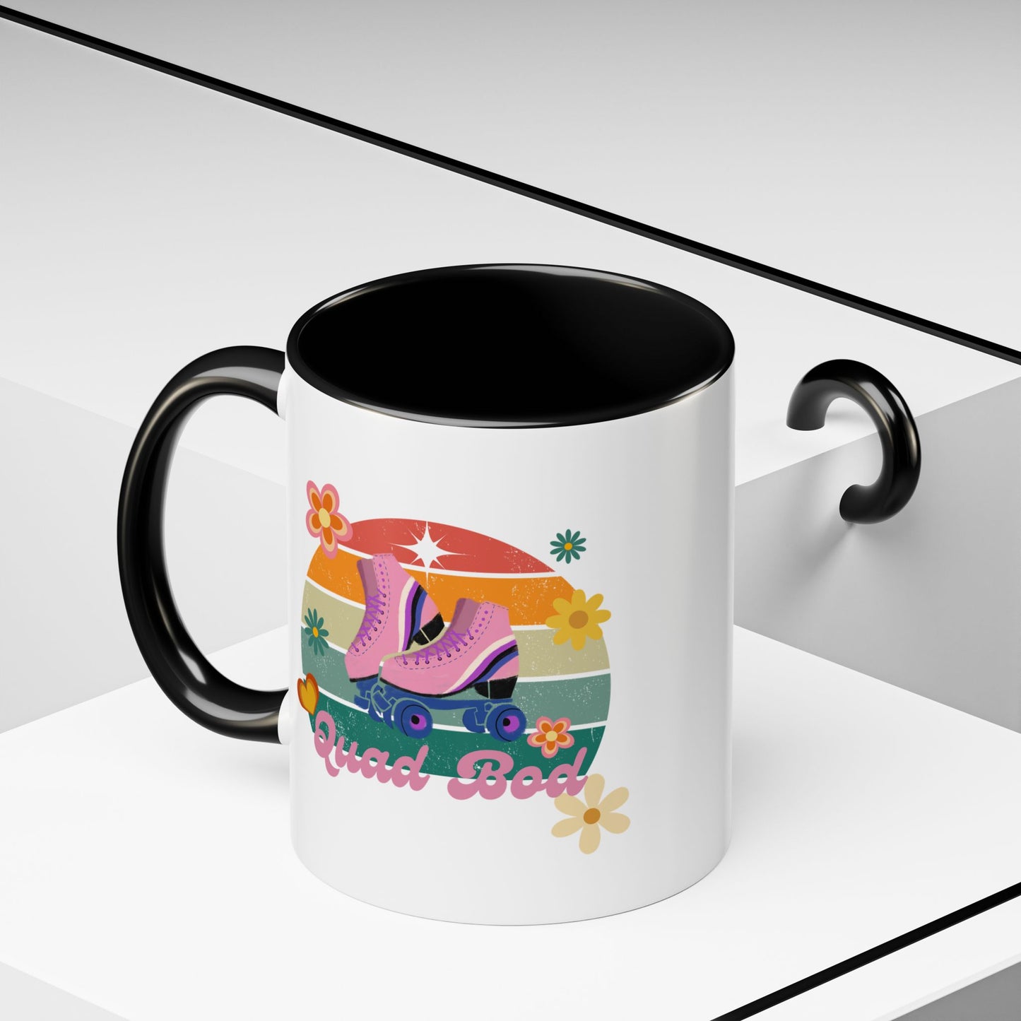 11oz/15oz Retro Vibes Roller Skate Quad Bod Coffee Mug