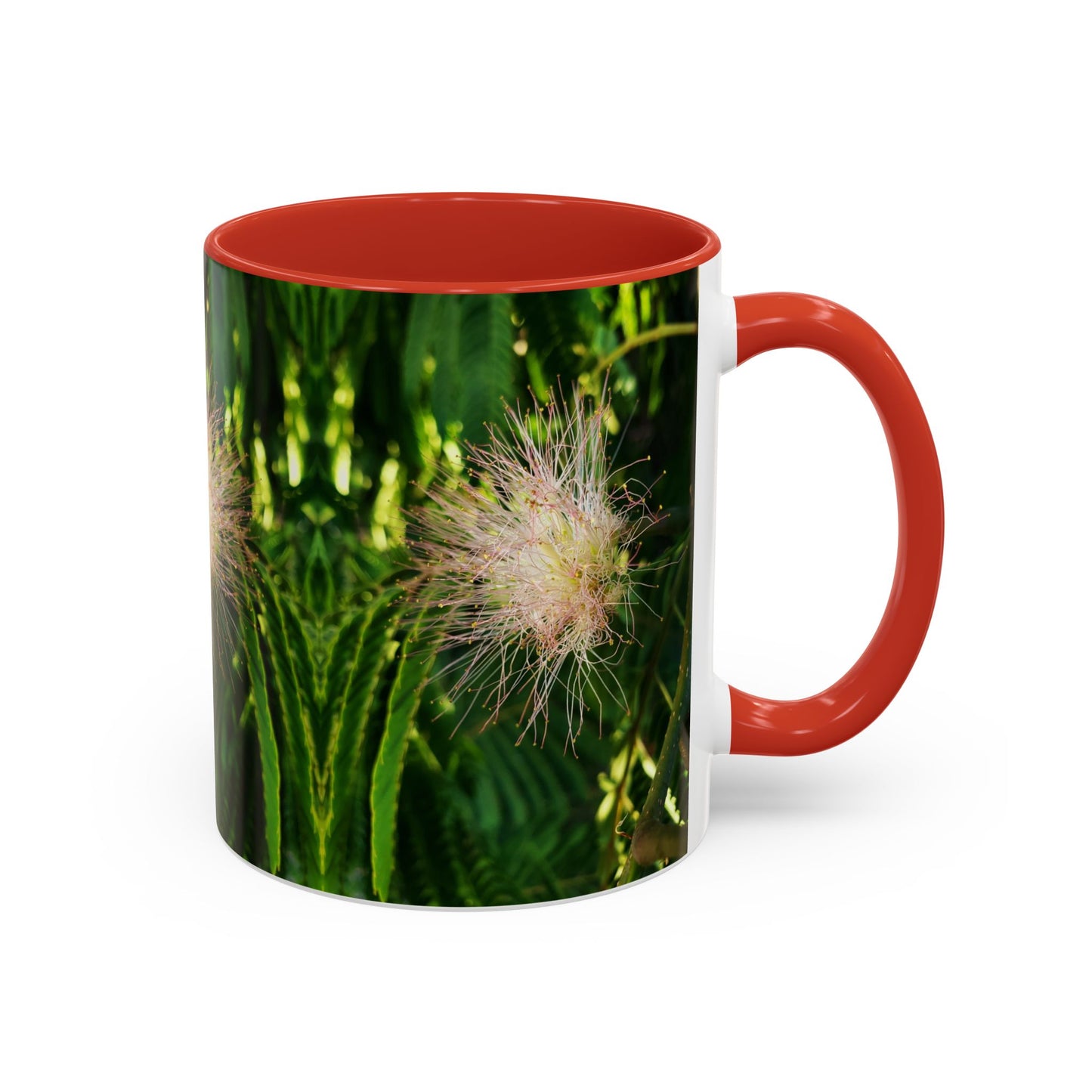11oz /15oz Garden Themed Silk Blossom Plant Foliage Two Tone Coffee Mug