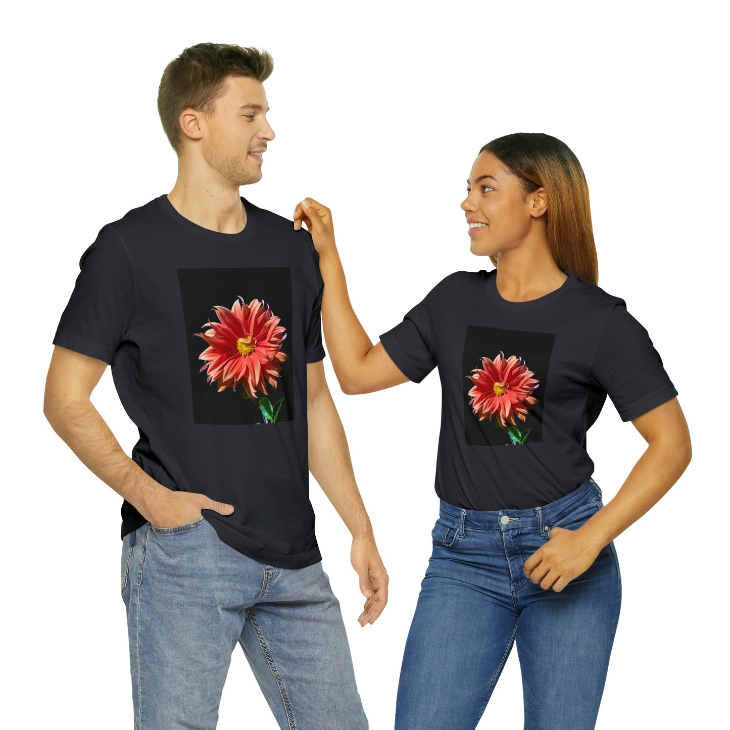 Unisex Jersey Short Sleeve Dahlia Flower T-Shirt